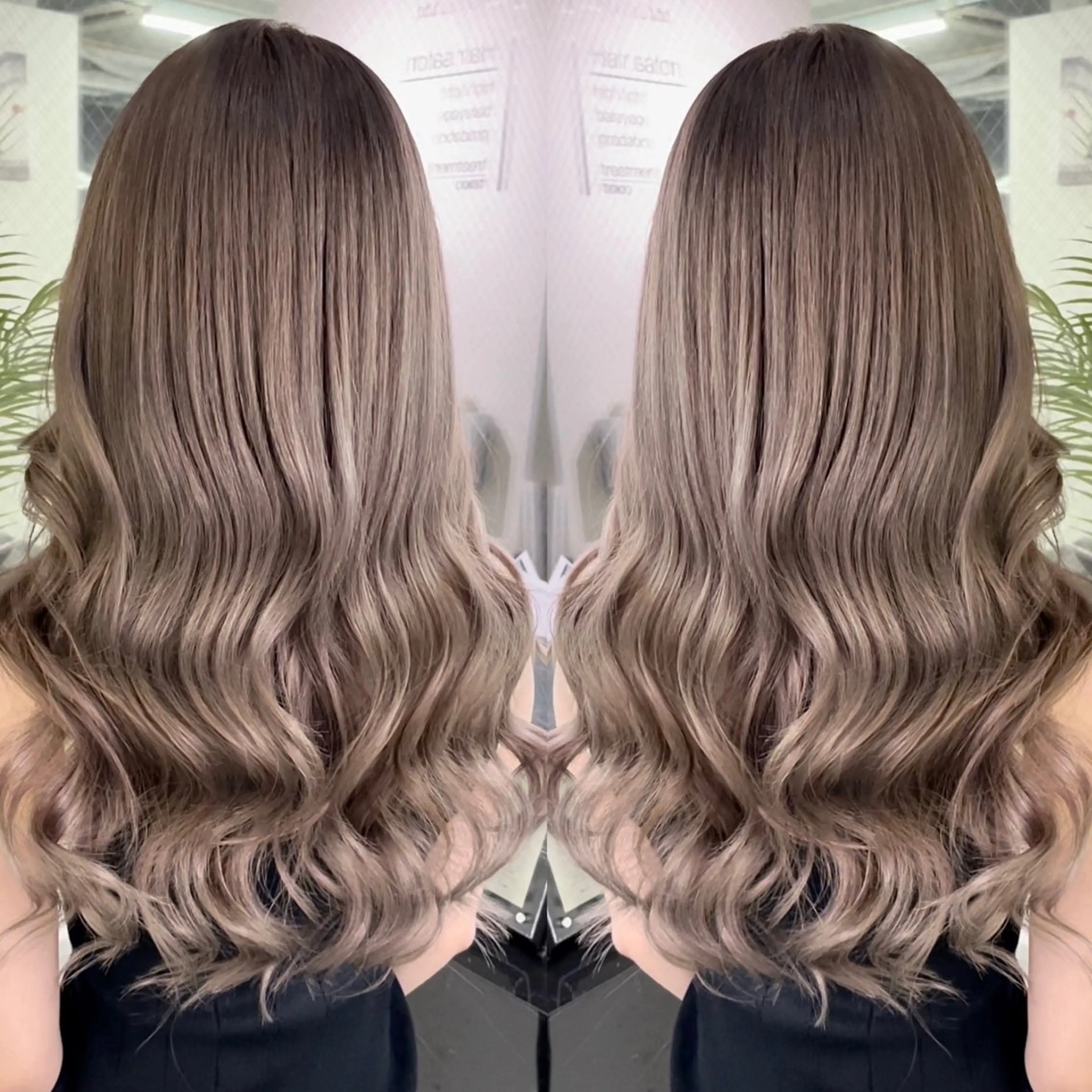 ロング ヘアカラー エクステ 【店長】プルエクステ ボブ🌈ナツヤのヘアスタイル