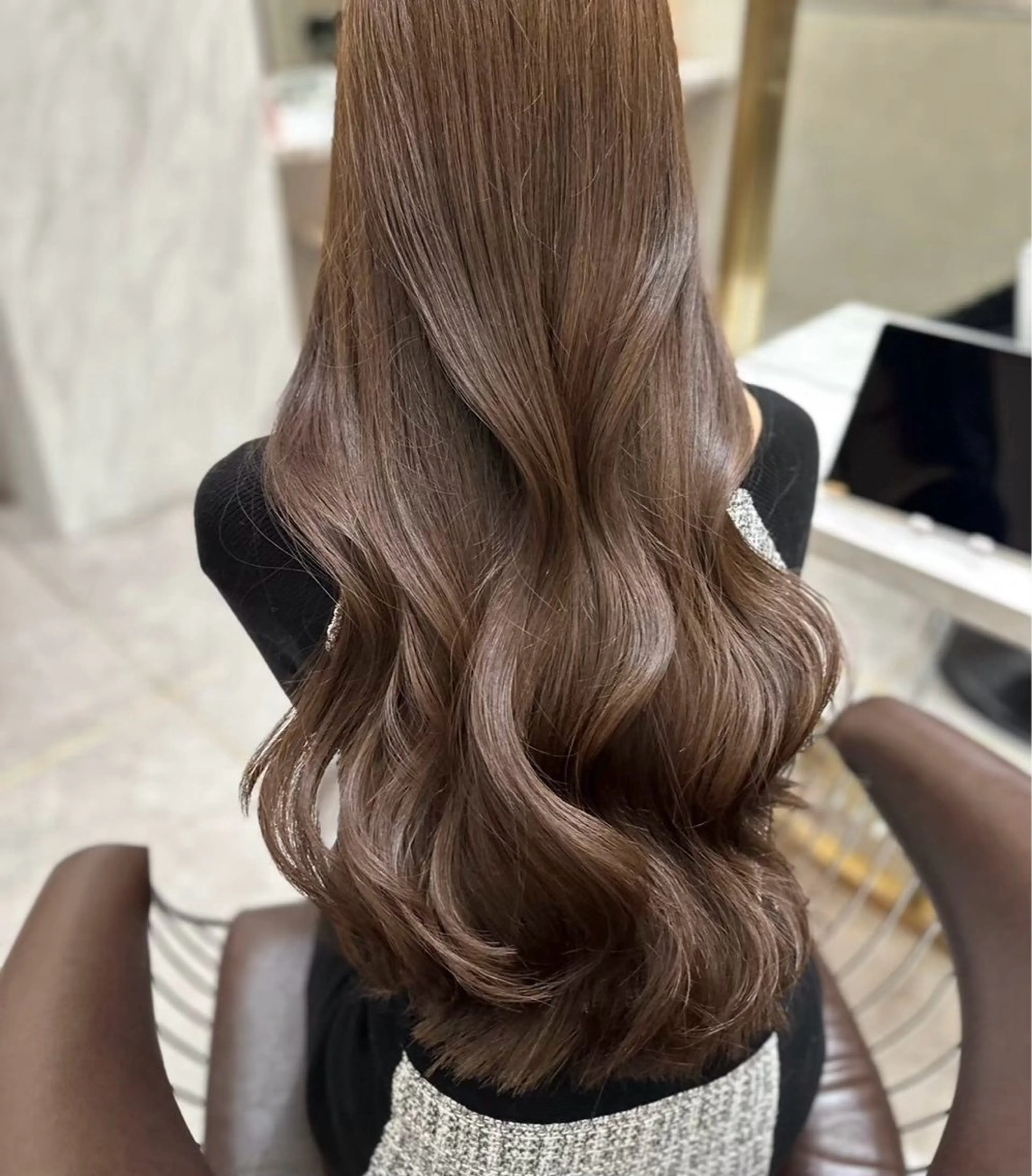 ロング 髪質改善 韓国風ヘア ワンホンヘア ヘアカラー トリートメント Lond Role所属・🎀透明感カラー shizuka🎀のヘアスタイル