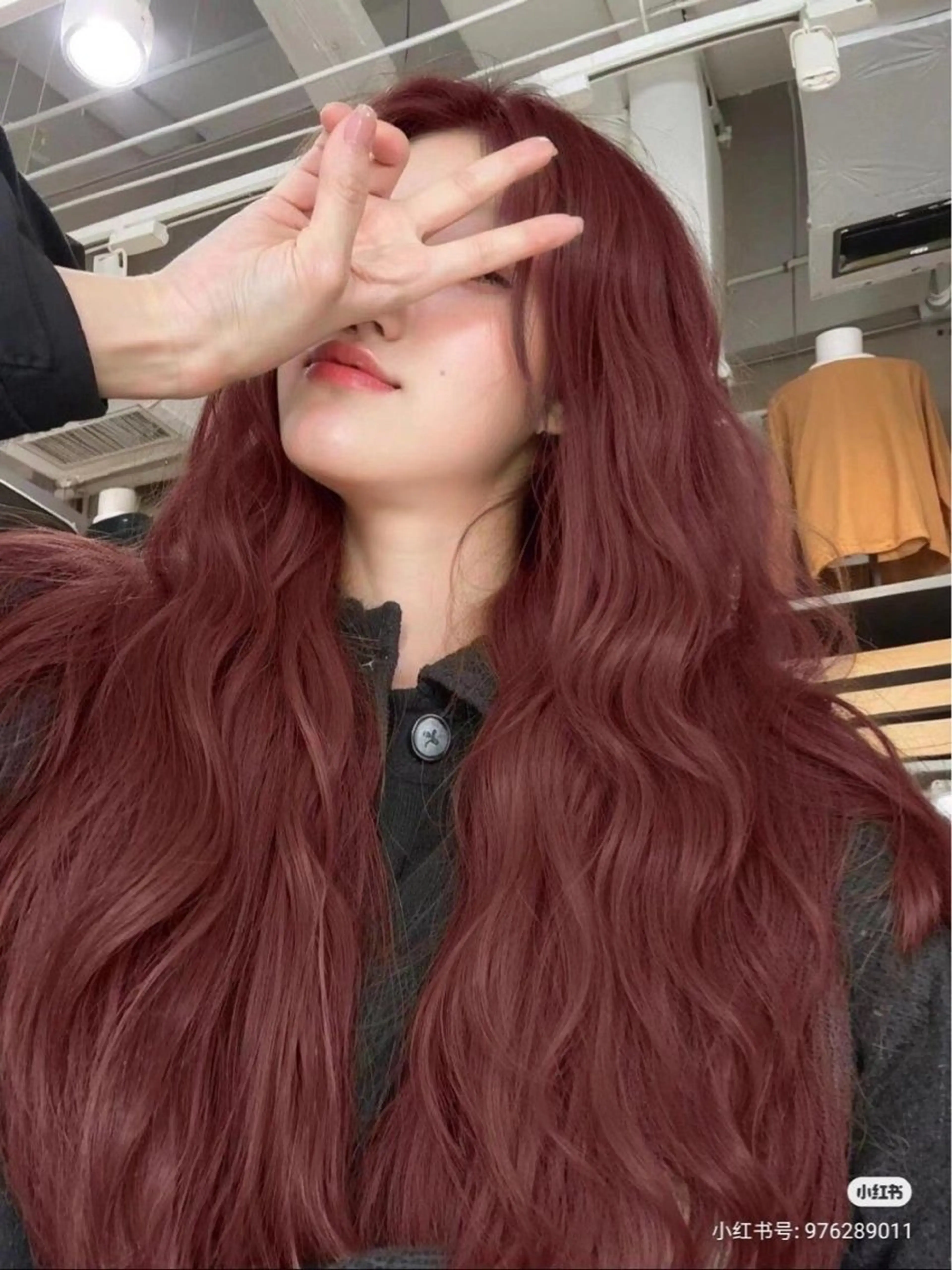 ロング カット ヘアカラー トリートメント ヘアセット 💗韓国暖色ヘア NO.1💗🪽のヘアスタイル