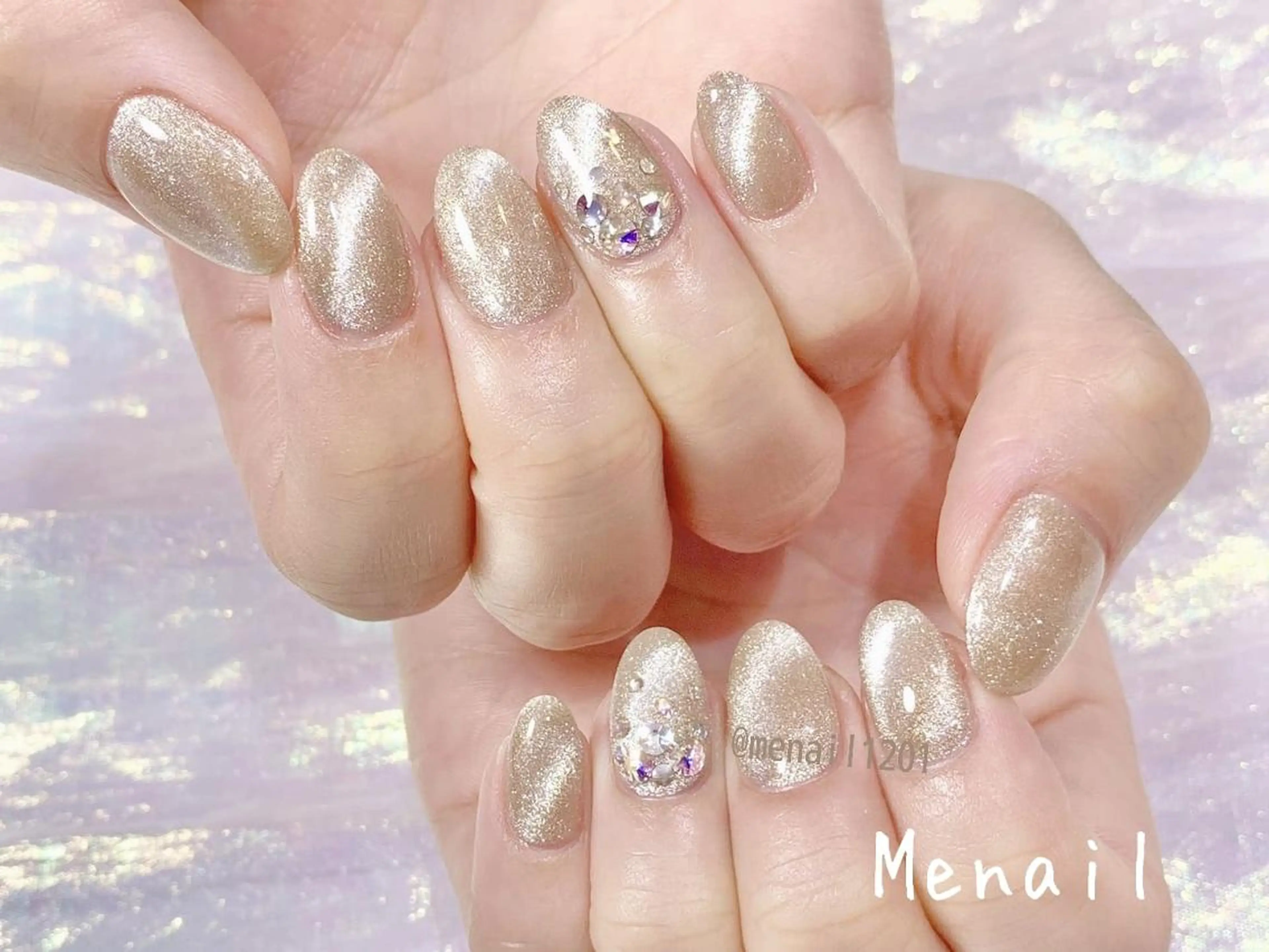 ネイル マグネットネイル 心斎橋ワンホンネイル ☆Menail☆のネイルデザイン