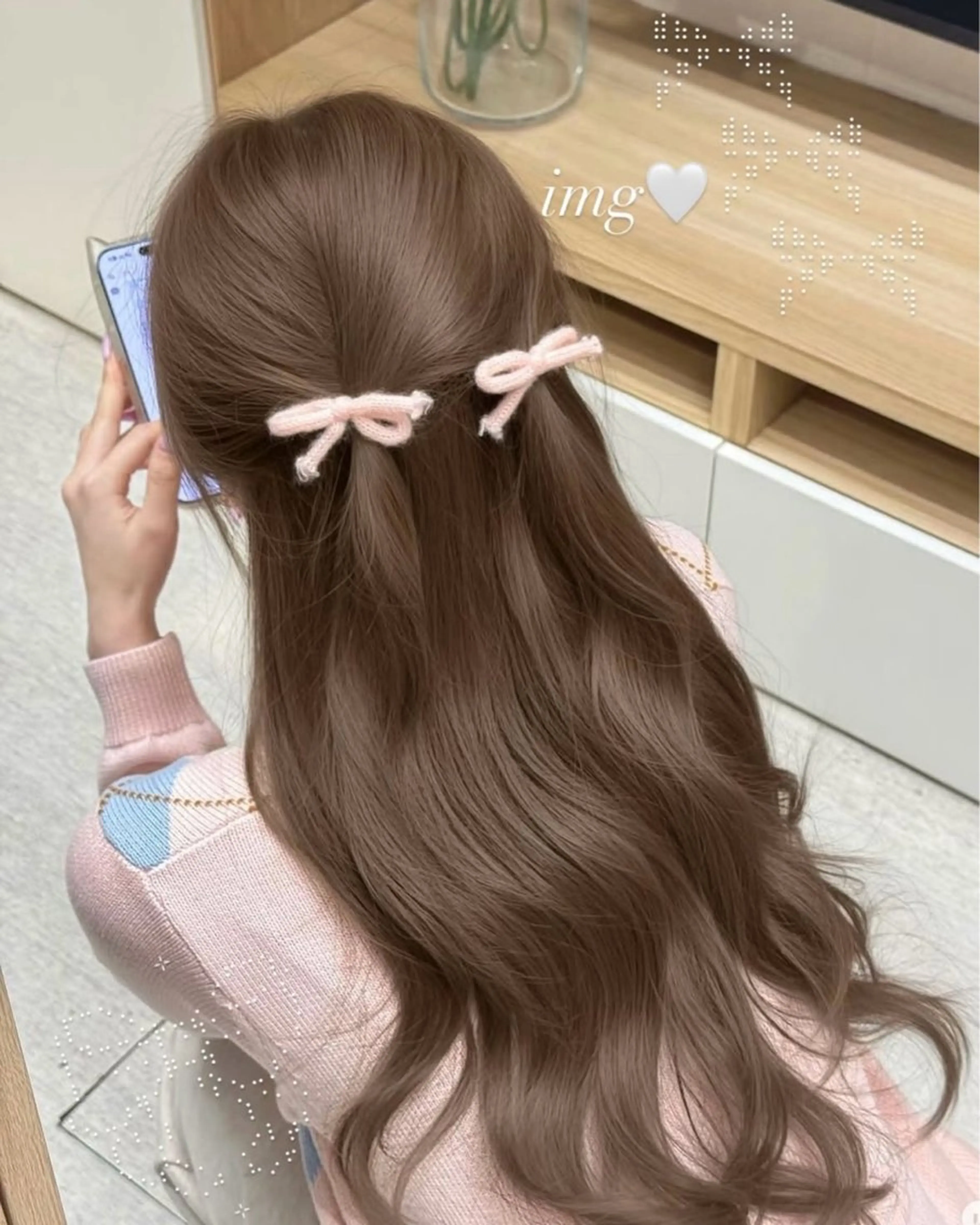 ロング カラー ブリーチ ケアカラー ダブルカラー ブリーチなしカラー ヘアカラー ブリーチなしWカラー 🎀韓国ヘア/amiのヘアスタイル