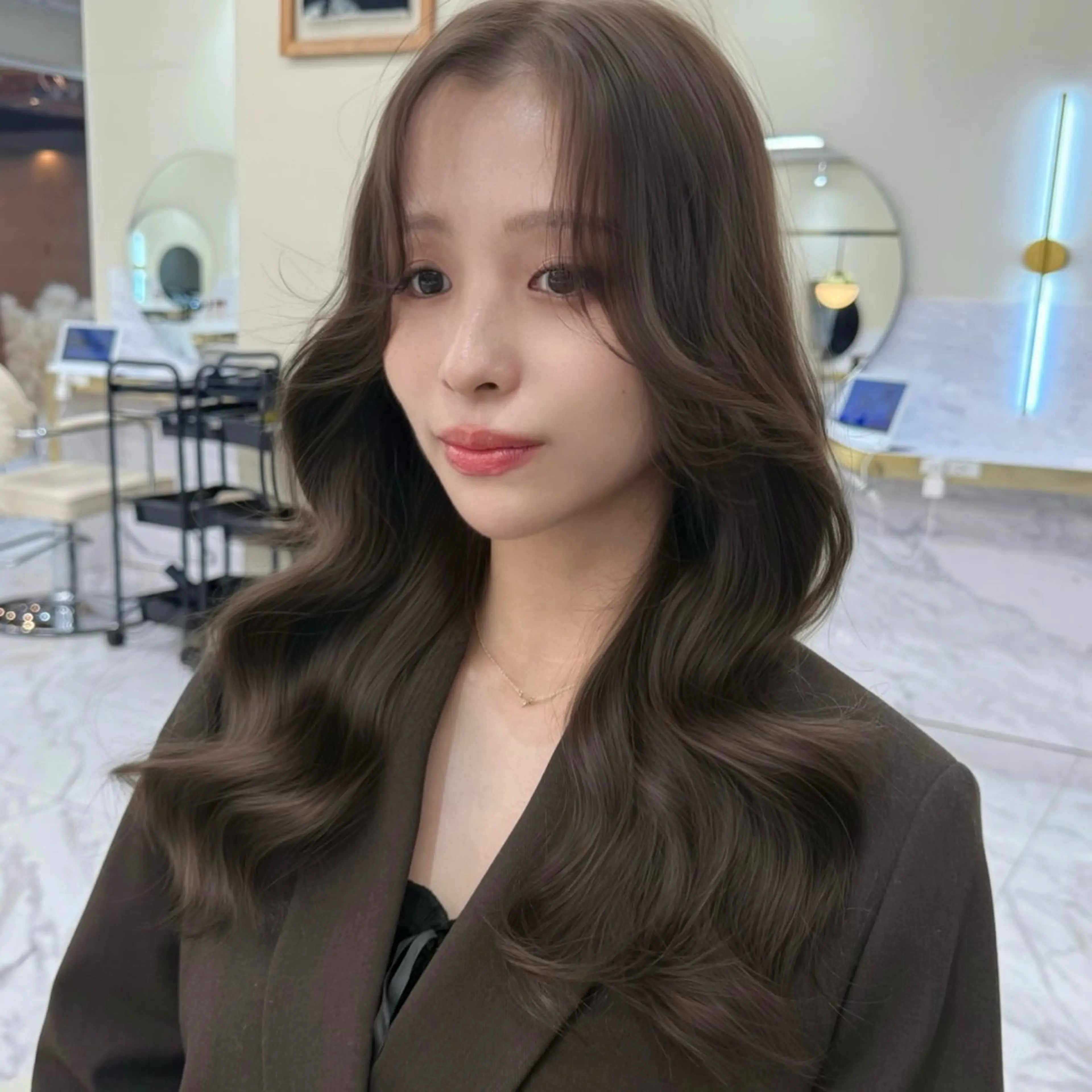 カット＋髪質改善カラー〖 髪質改善初級コース🤍 〗の写真