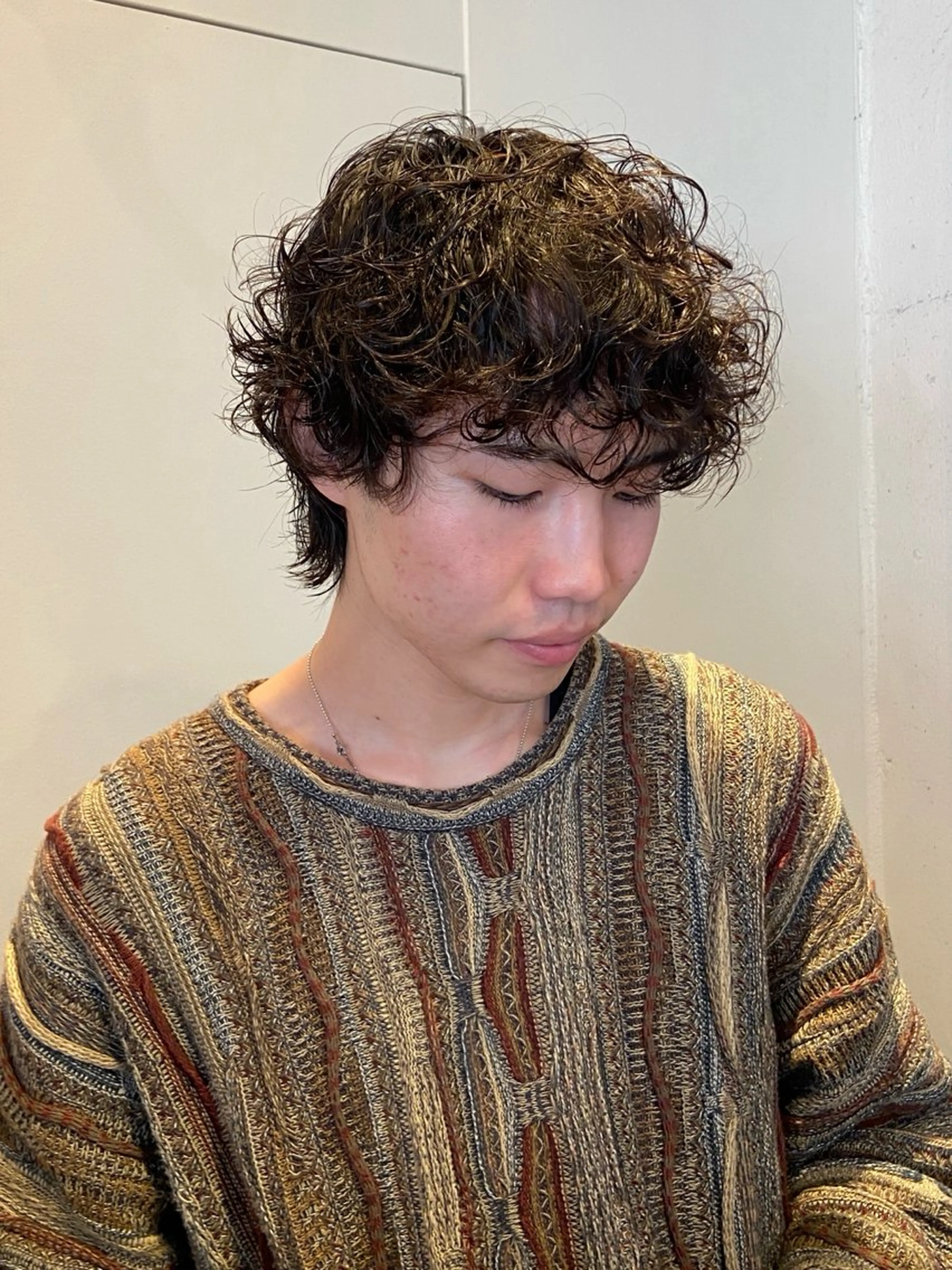 メンズ カット パーマ トリートメント レイヤーカット🎀 NANAHAのヘアスタイル