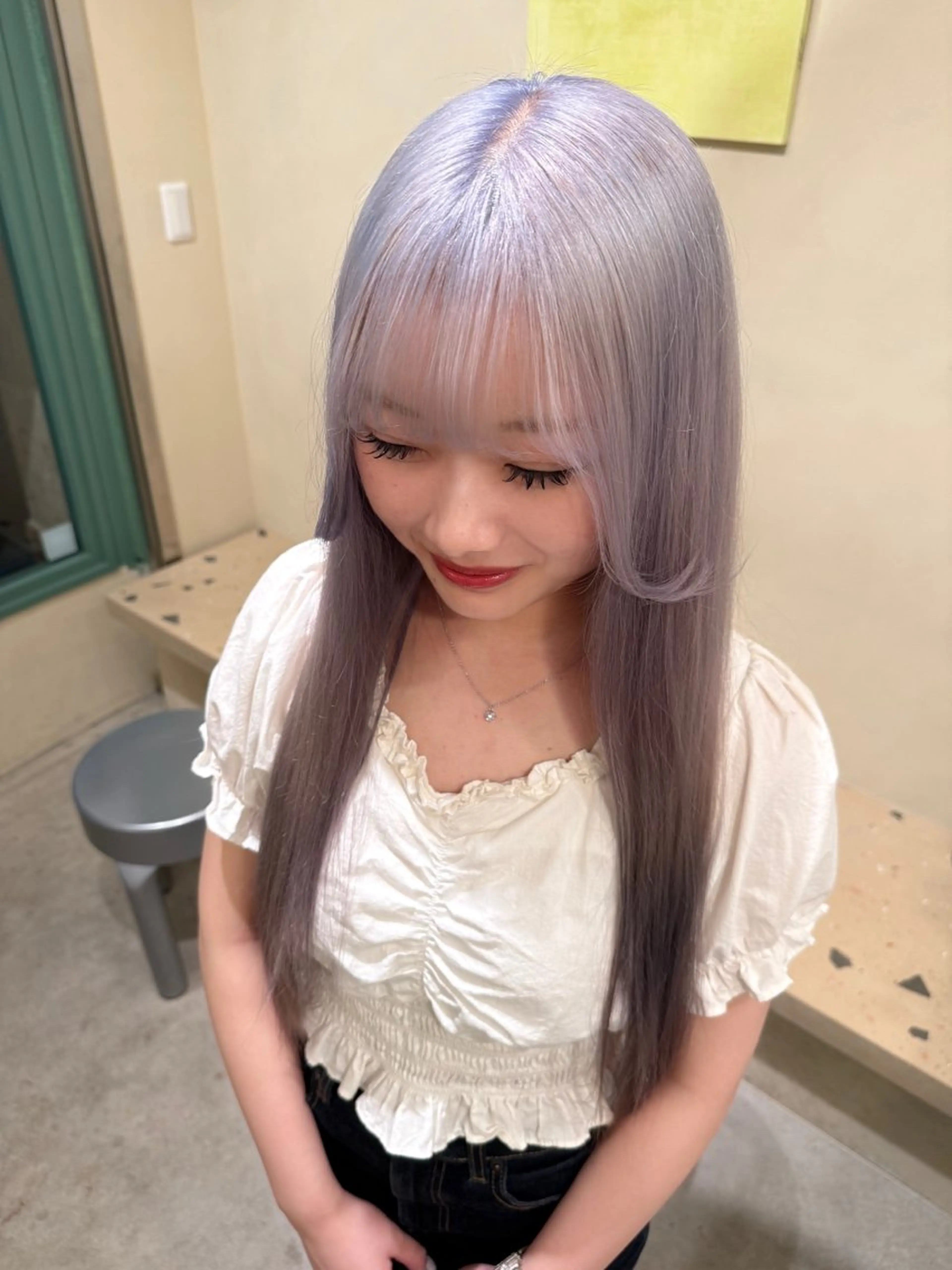 ロング 内嶺 美優のヘアスタイル