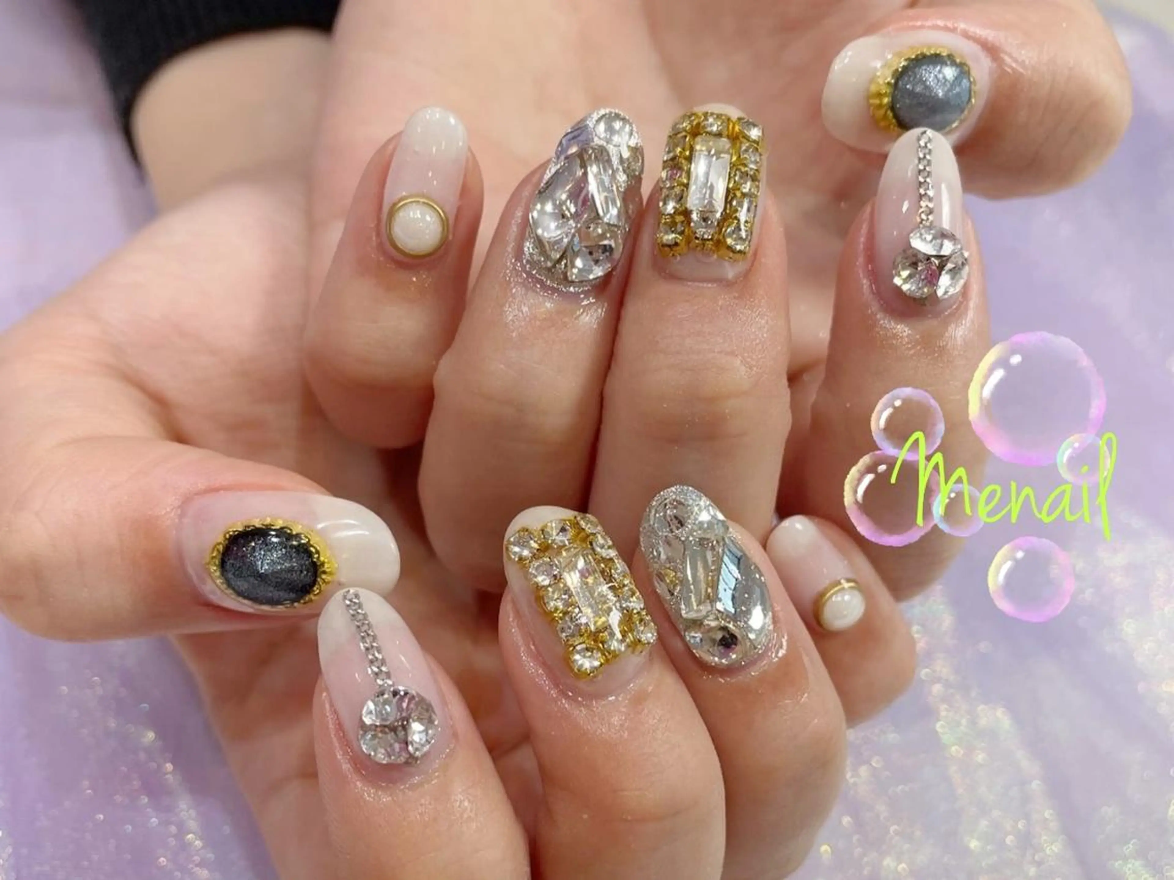 ネイル Menail心斎橋筋 ギャル×韓国🇰🇷のネイルデザイン