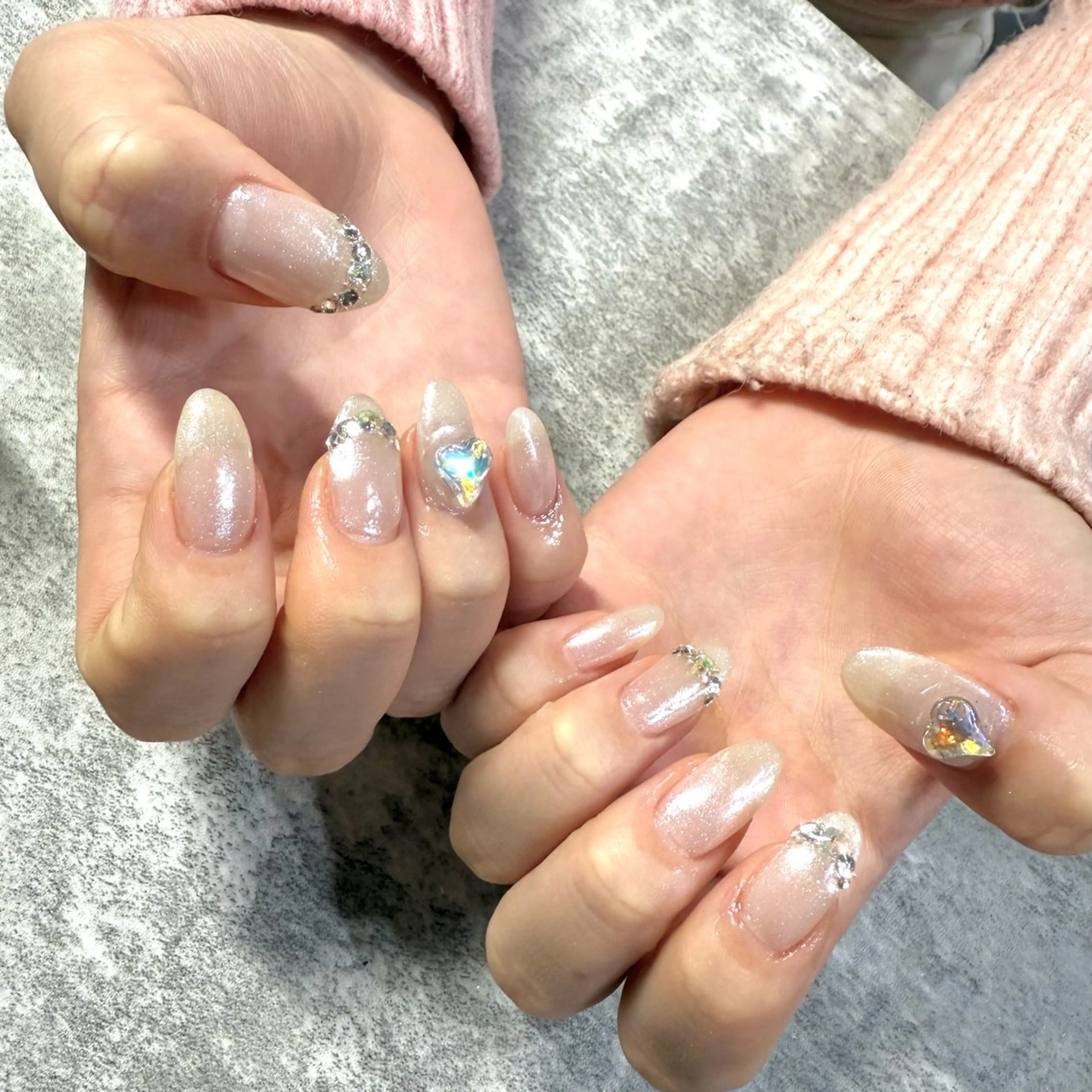 ネイル ミラーネイル ホワイト ハンドネイル ★Rinail... .のネイルデザイン