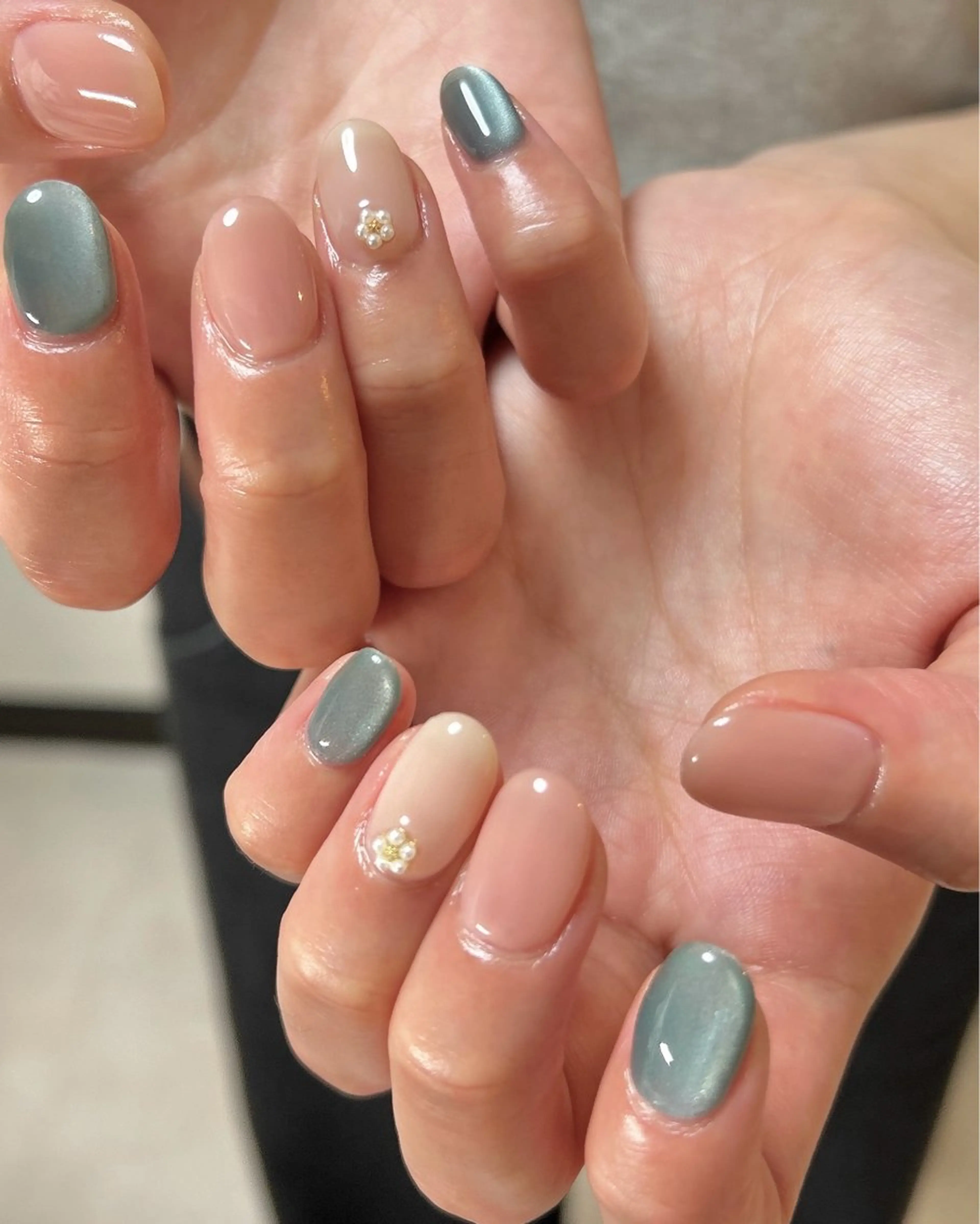 ネイル アートネイル マグネットネイル ハンドネイル ten nail salon　かえでのネイルデザイン