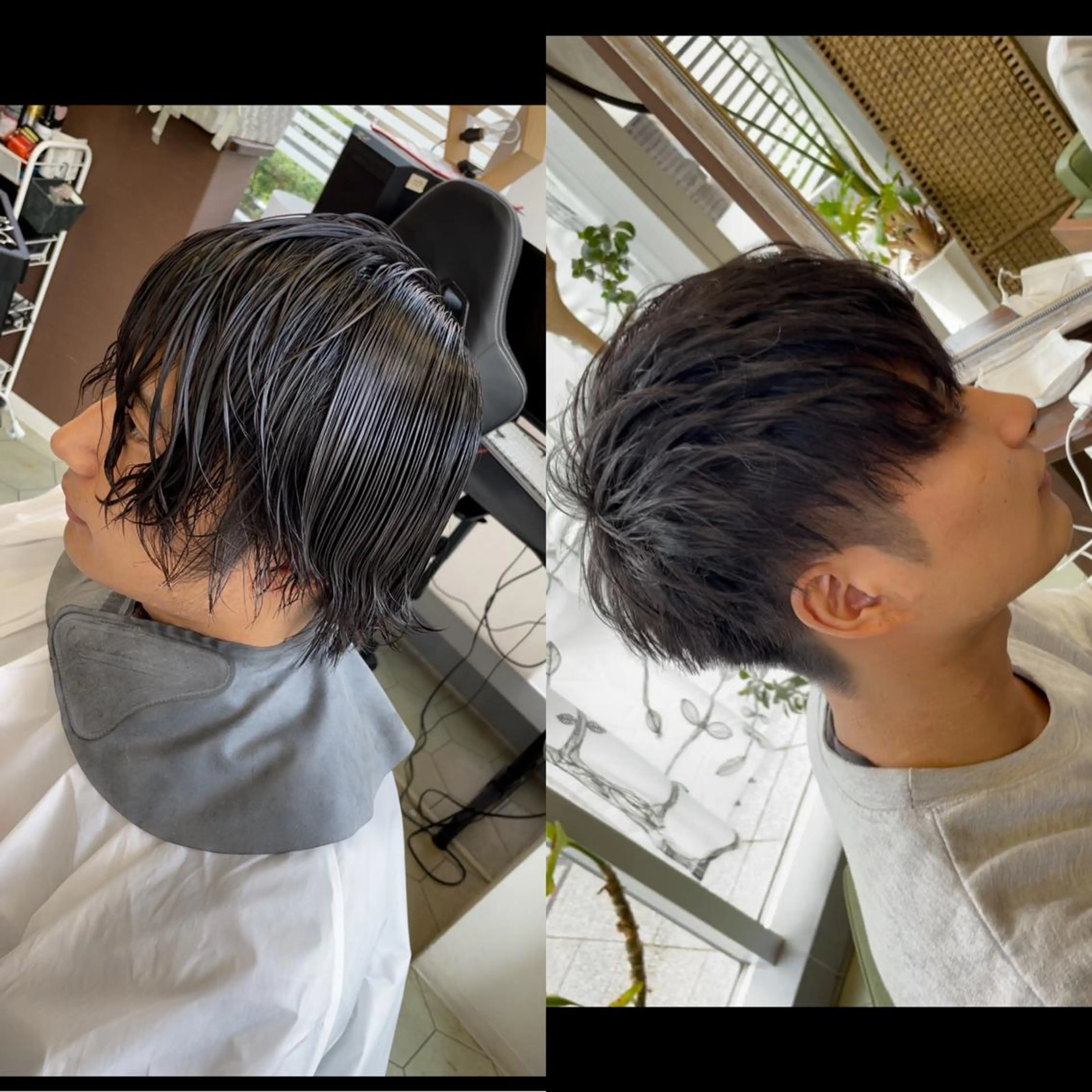ショート パーマ メンズ フェードカット メンズメッシュ メンズパーマ スキンフェード スパイラルパーマ カット パーマ ヘアセット share salon　SCENA所属・堤太志 メンズパーマ特化のヘアスタイル