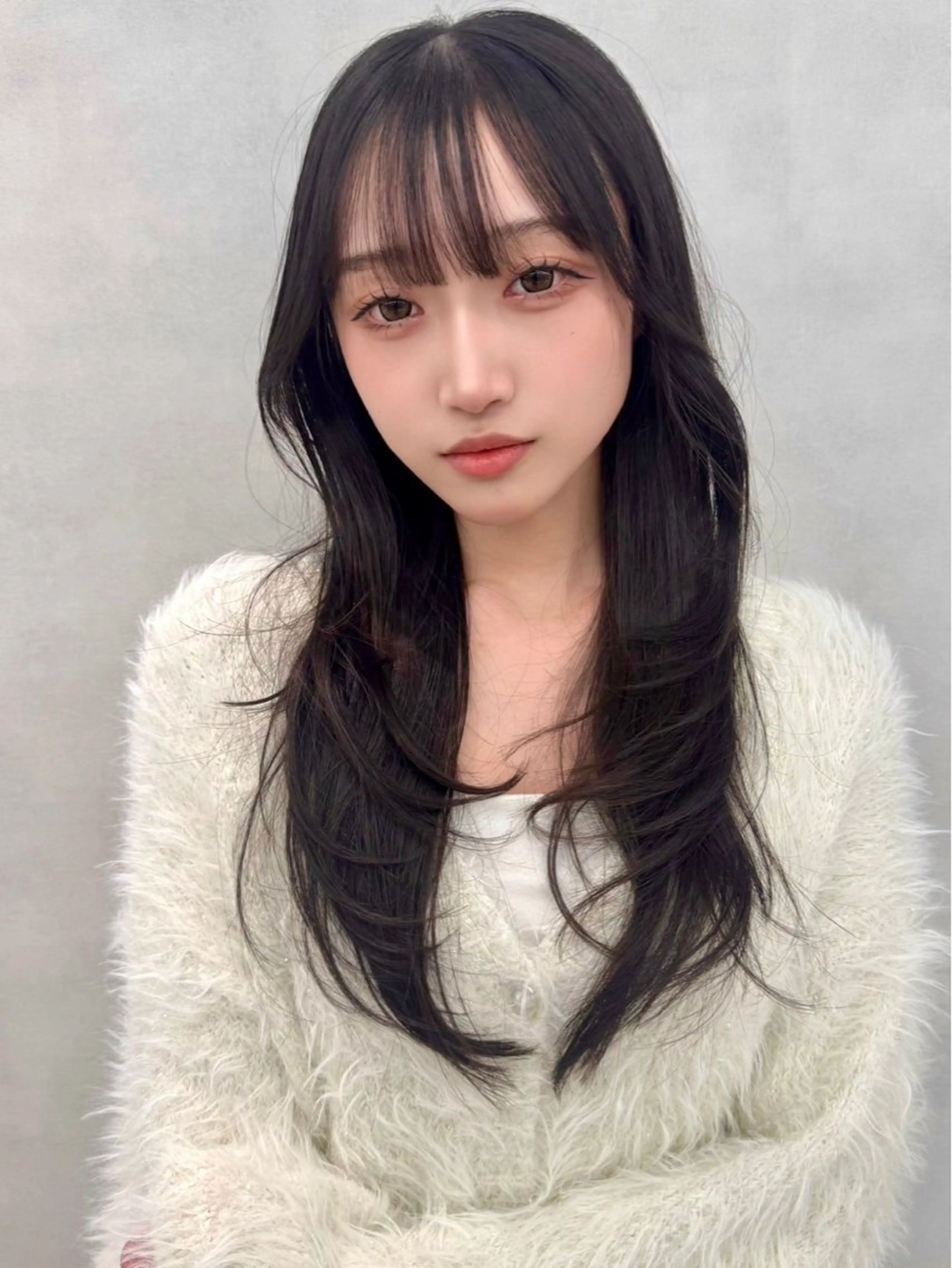 ロング カラー カット ヘアカラー トリートメント 韓国ヘア🇰🇷艶髪 カラー/yui‎🎀のヘアスタイル