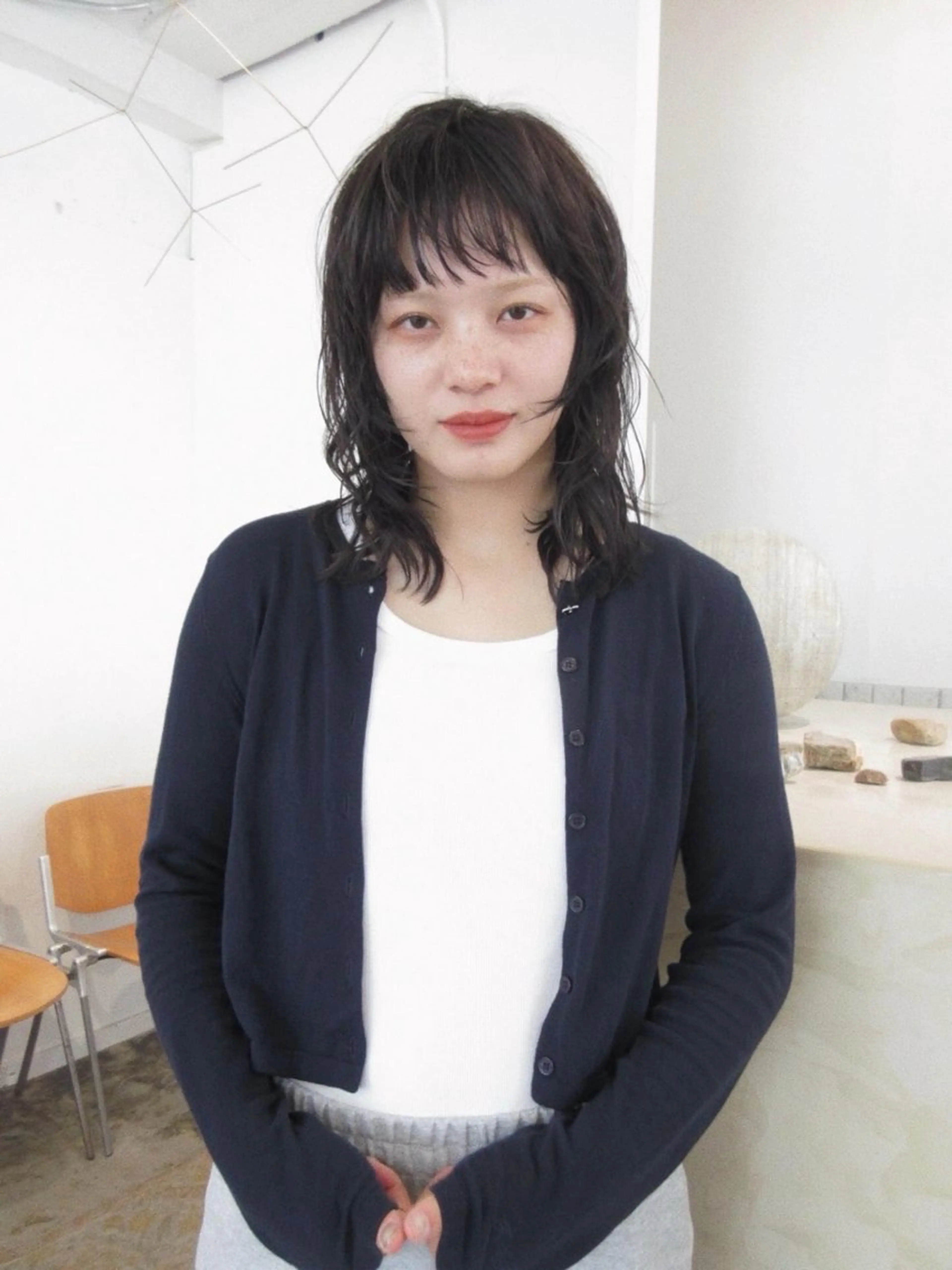 ミディアム パーマ カット パーマ スギヤマ ショウゴのヘアスタイル