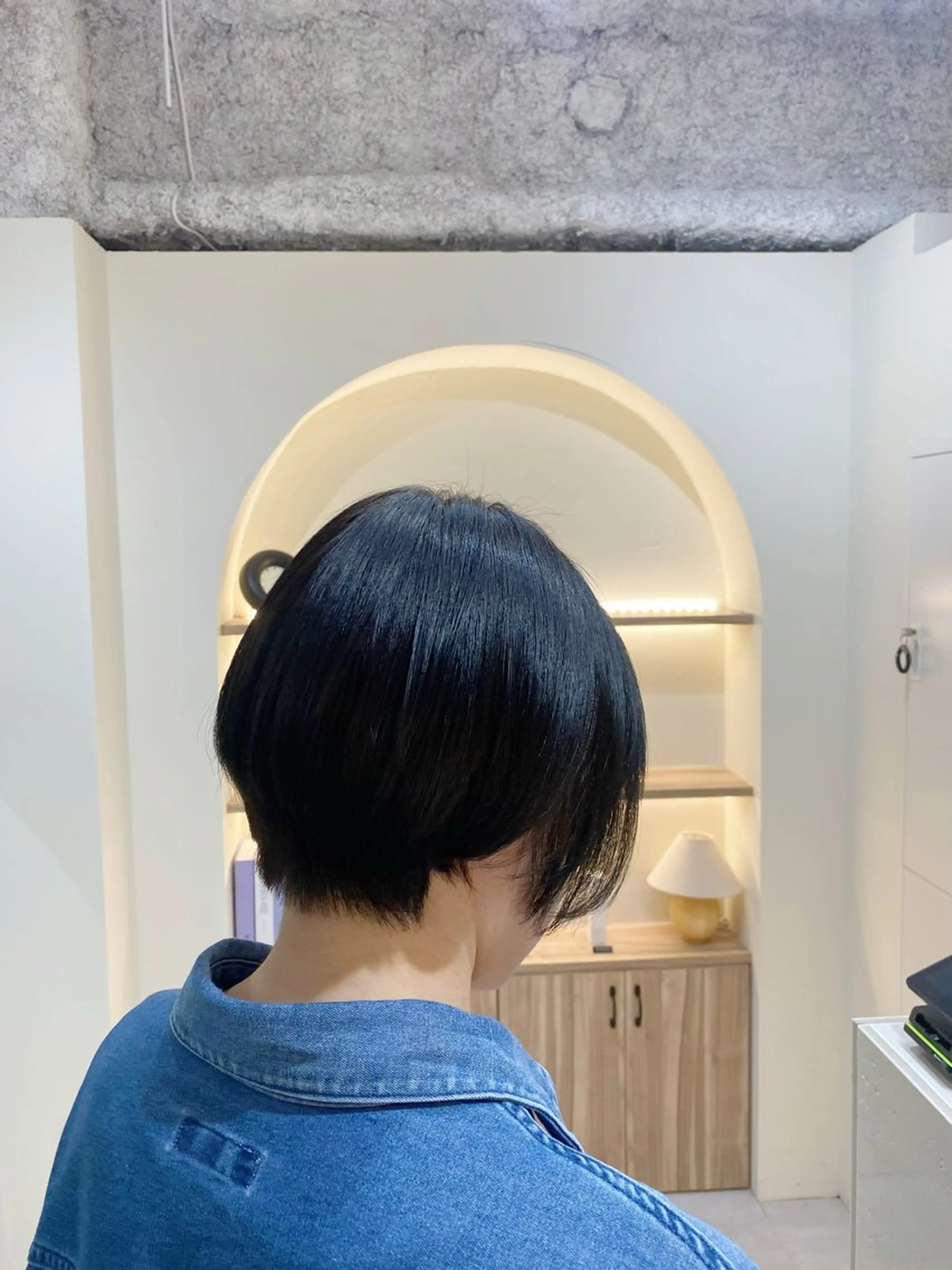 ショート ショートボブ ケアカラー ボブ 髪質改善 ショートヘア 艶髪・透明感カラー・ 韓国ヘア・Yuriのヘアスタイル