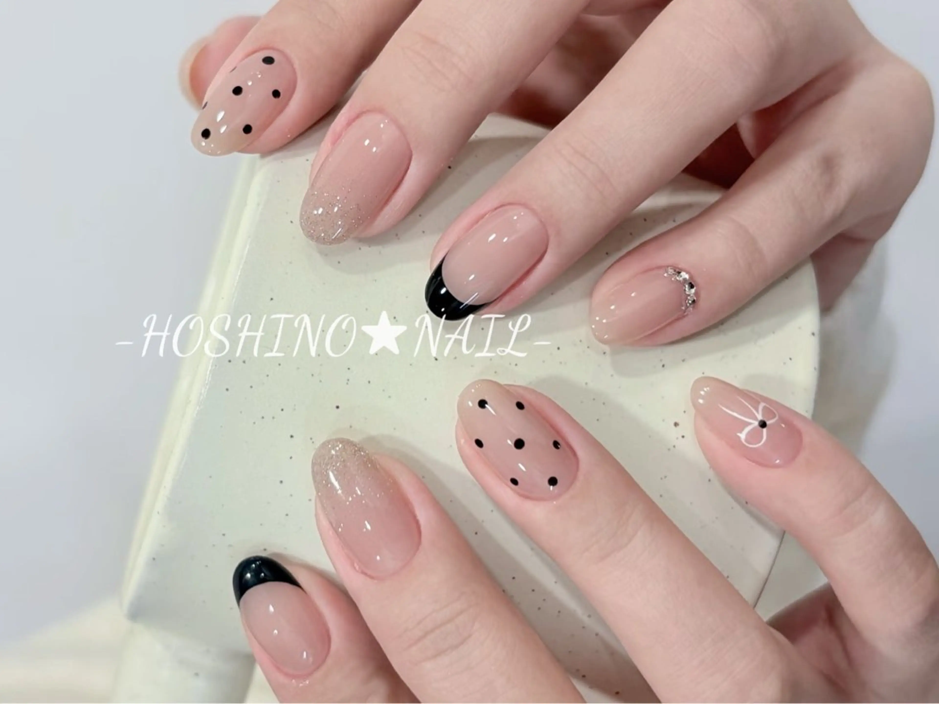 ネイル オーロラネイル チークネイル ドット フットネイル フレンチネイル ハンドネイル ★HOSHINO NAIL★新宿店のネイルデザイン