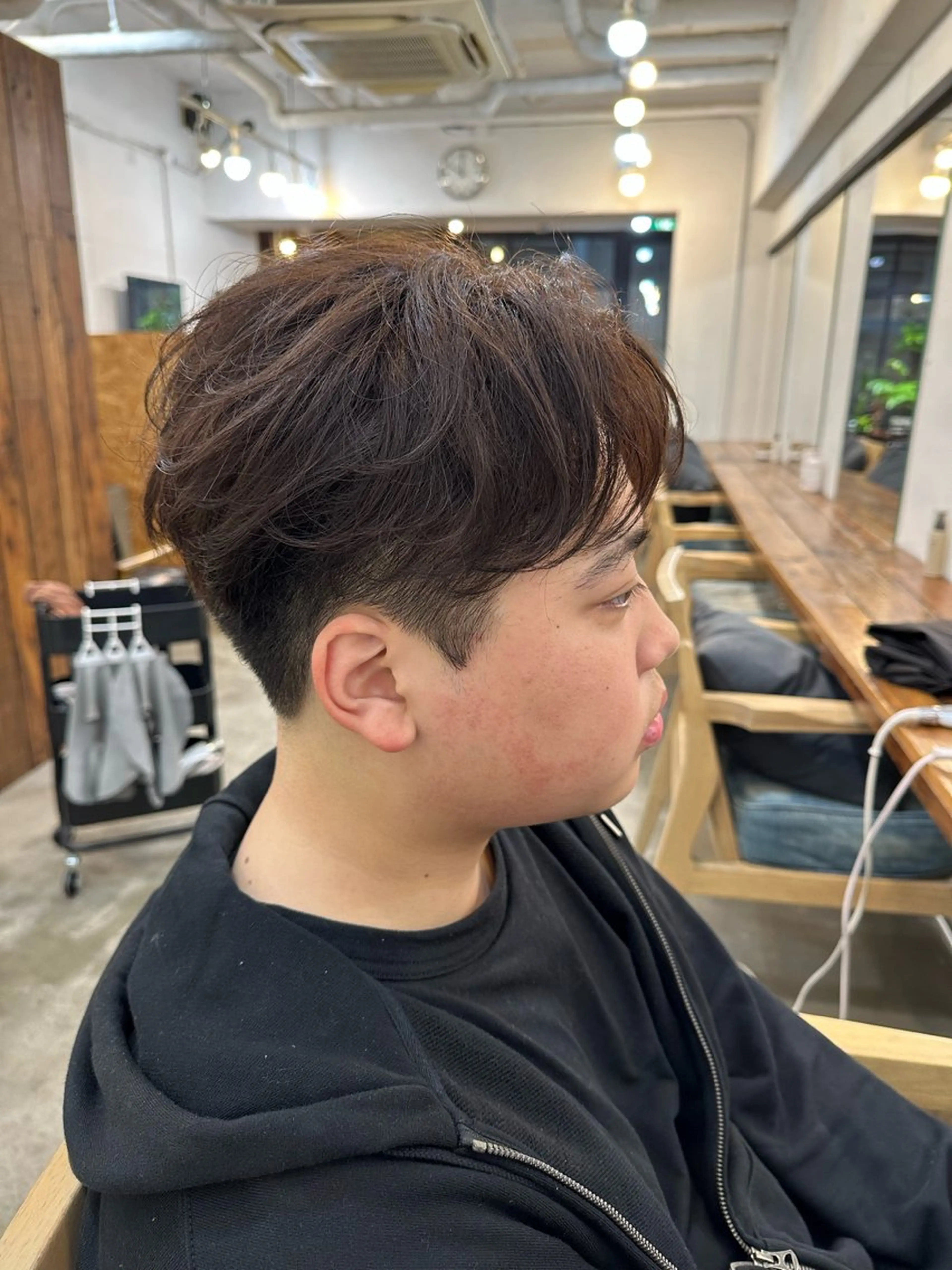 ショート カラー パーマ メンズ パーマ カットモデル募集中/ たなかはやとのヘアスタイル