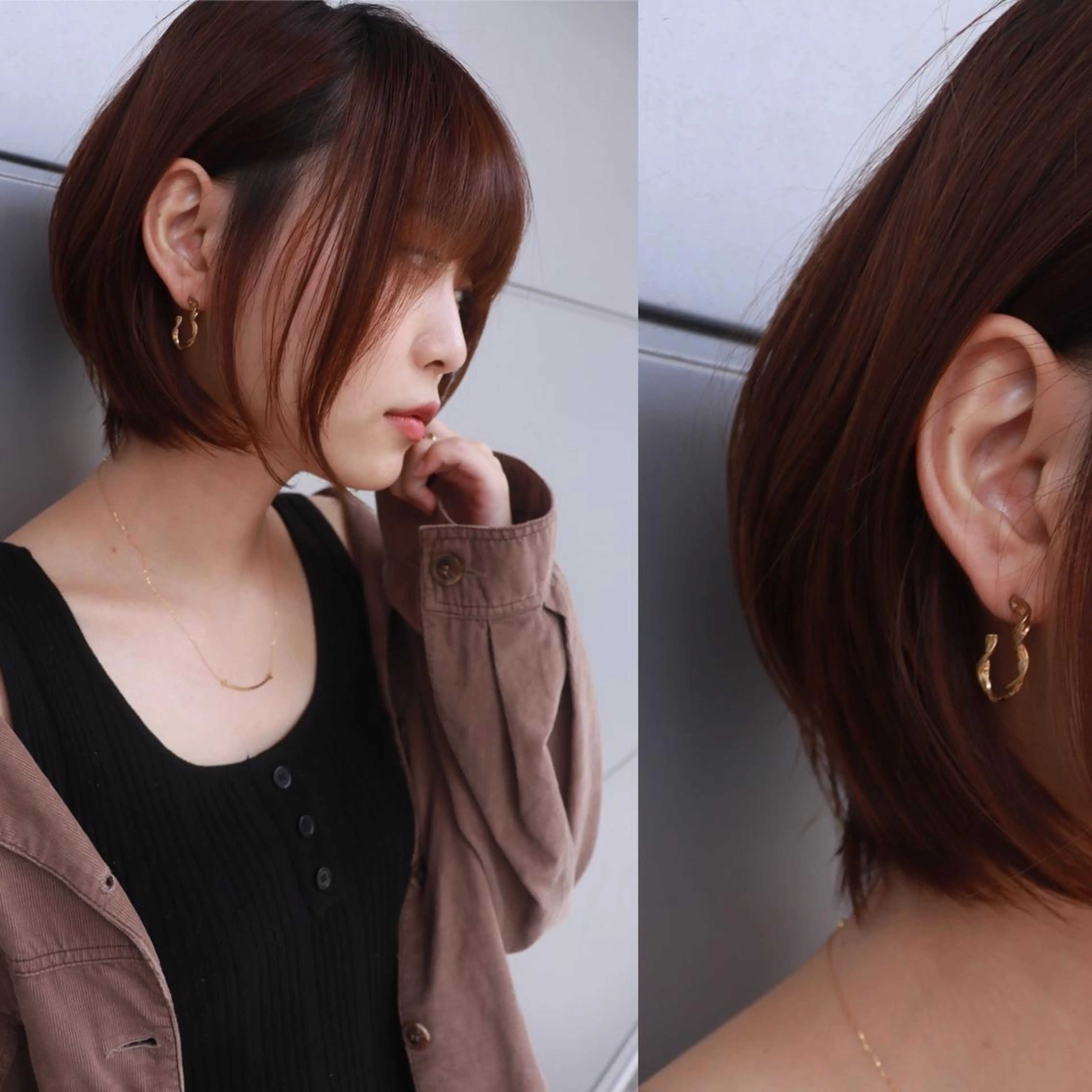 ショート カラー カット ヘアカラー 【韓国　レイヤー 髪質改善✨】かずのヘアスタイル