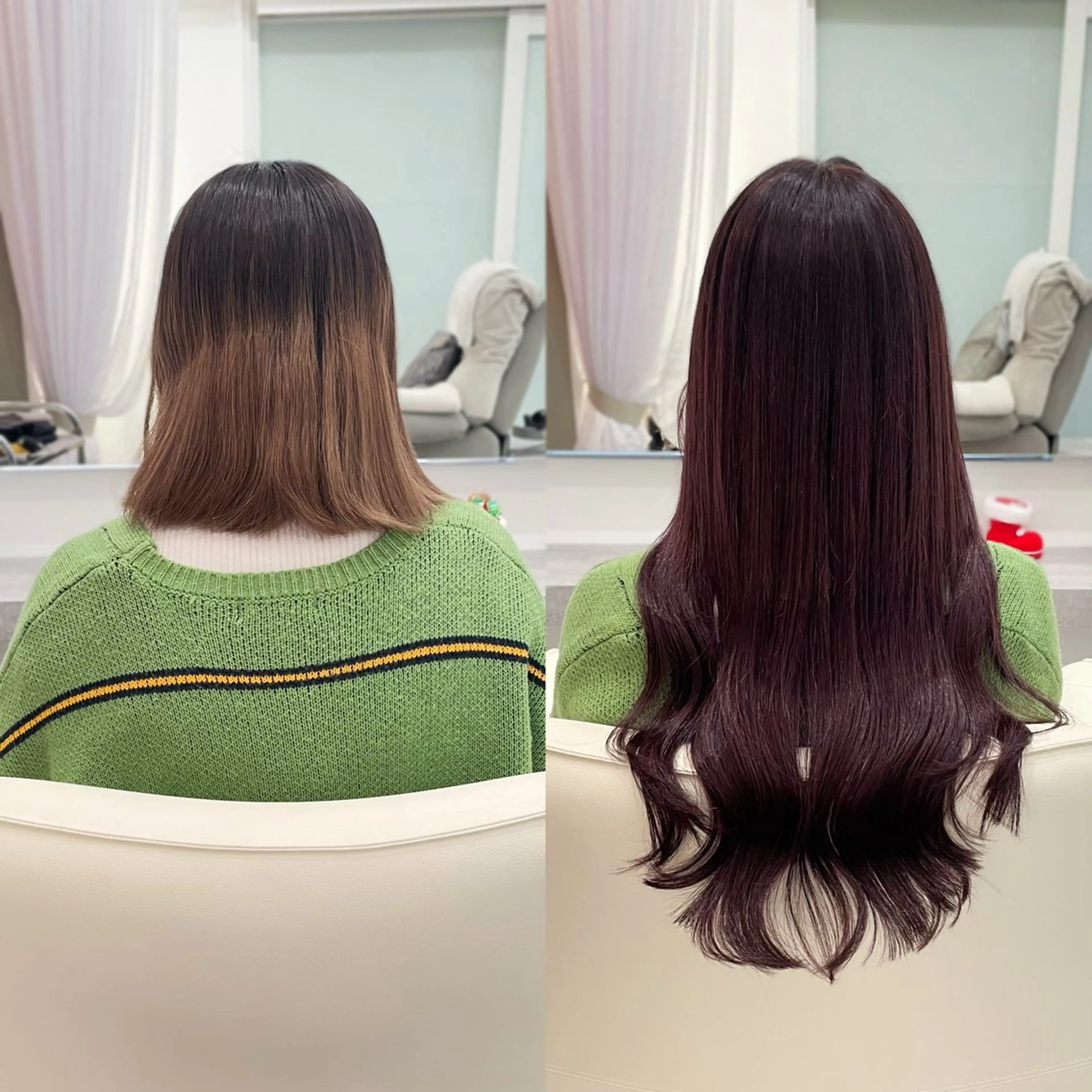 ロング カラー ヘアアレンジ ヘアカラー エクステ シールエクステ/束感 マツエク/マツパのヘアスタイル