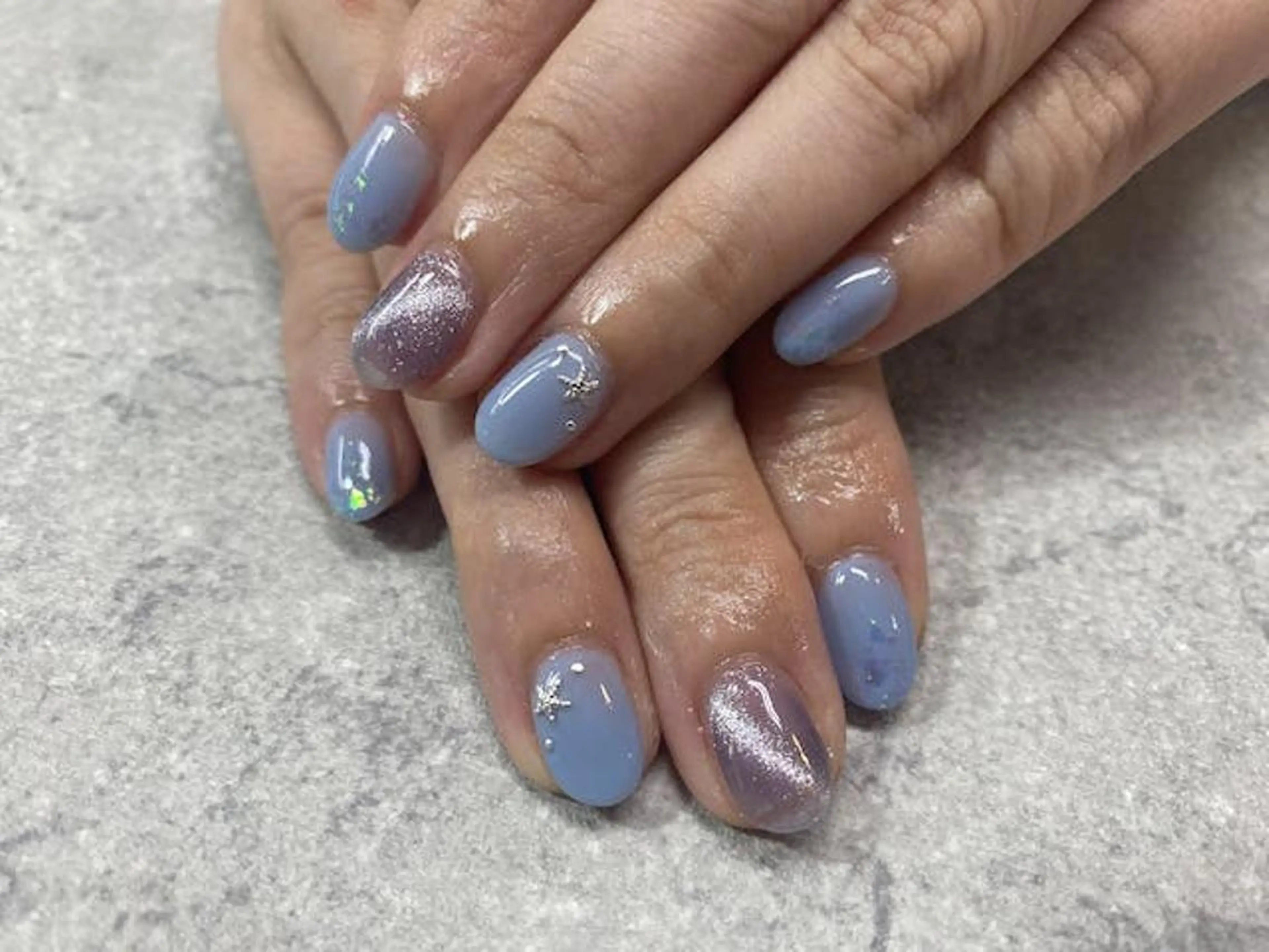 ネイル フットネイル フレンチネイル ジェルネイル ガラスフレンチ グラデーション ハンドネイル ハンドケア FASTNAIL PLUS 新宿店のネイルデザイン