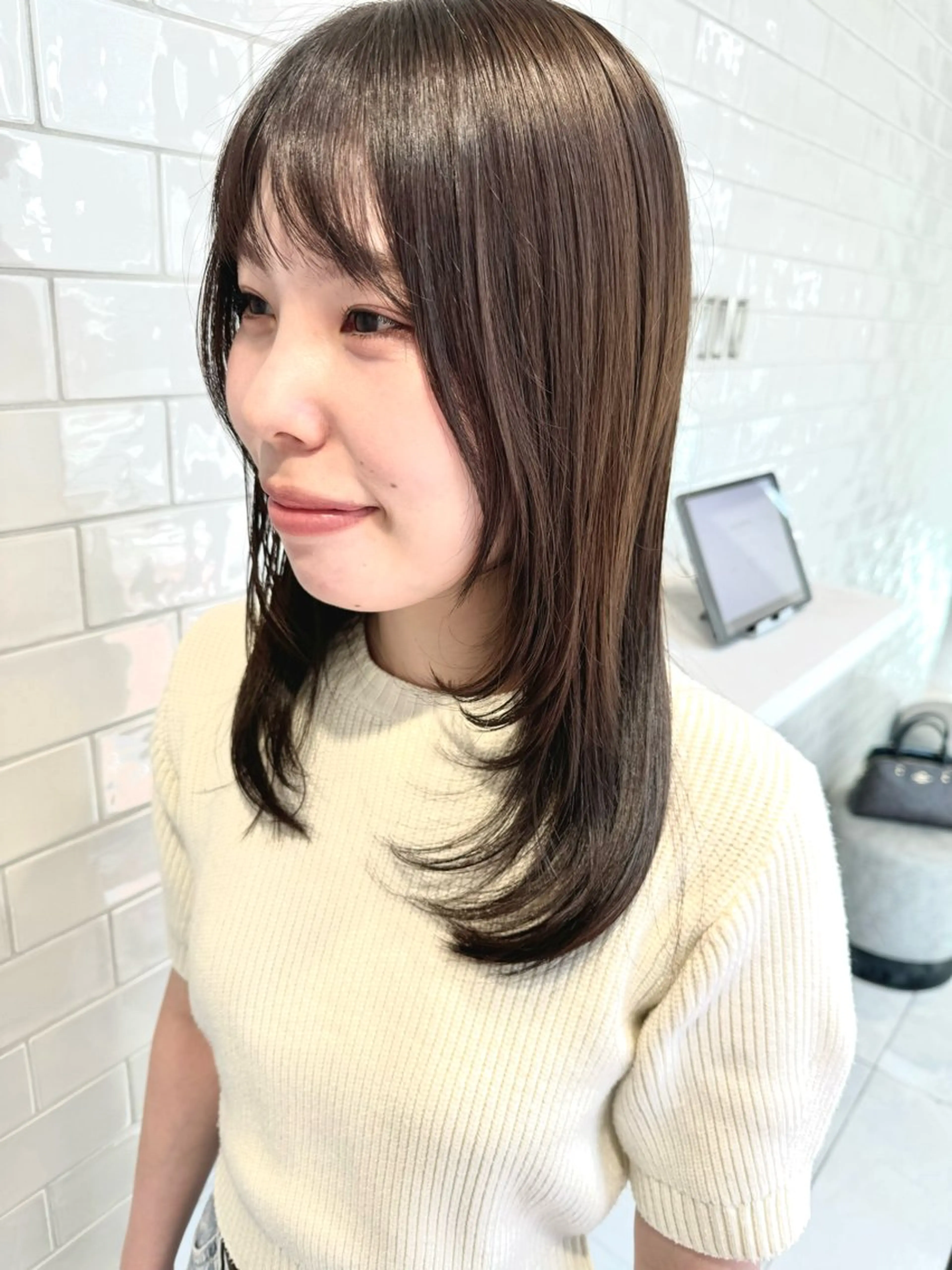 ミディアム カット ヘアカラー トリートメント share salon higashi umeda所属・林 時也のヘアスタイル