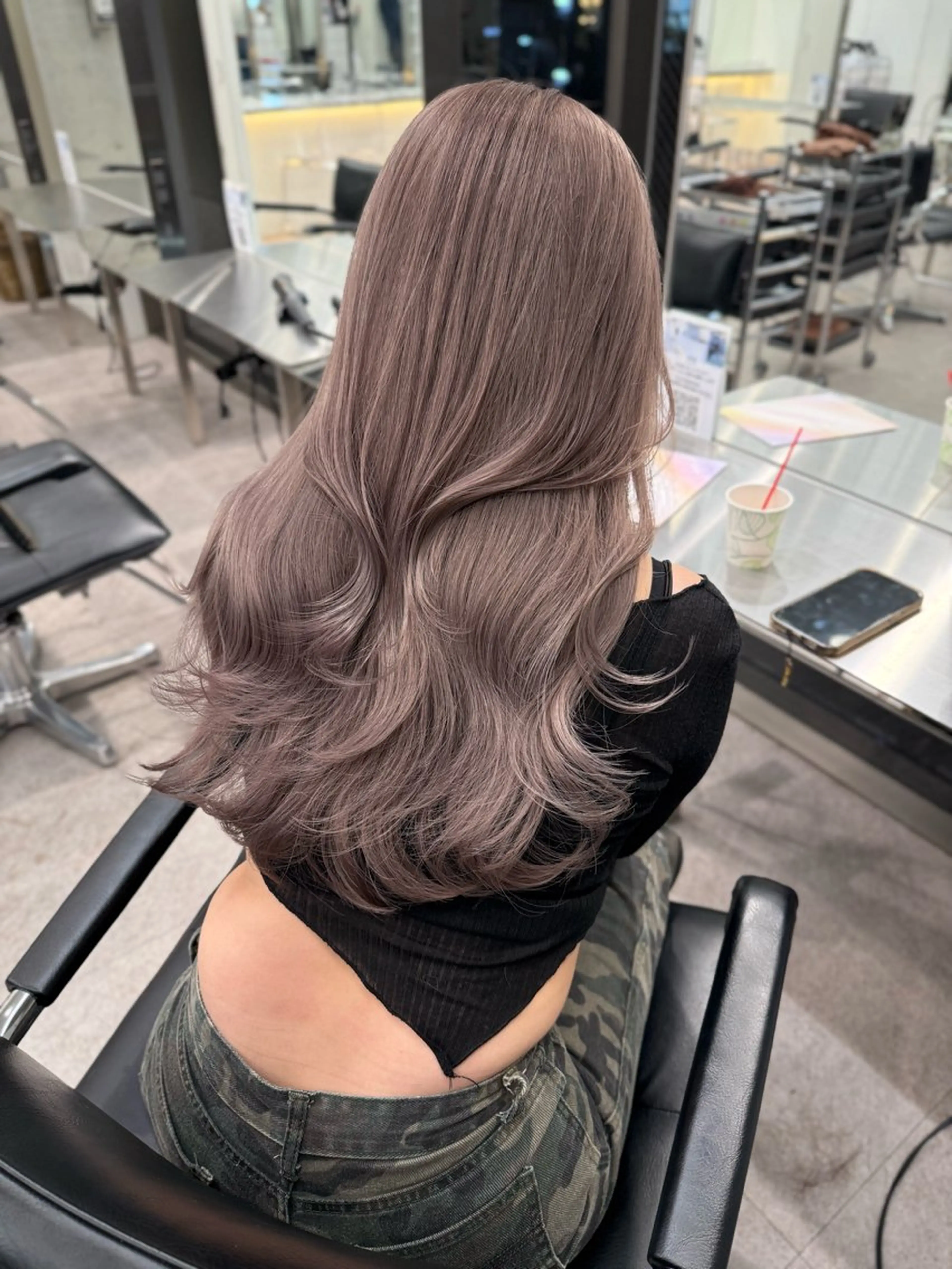 ロング カラー ヘアアレンジ ヘアカラー トリートメント ブリーチカラー💫 Miku🫶🏻のヘアスタイル