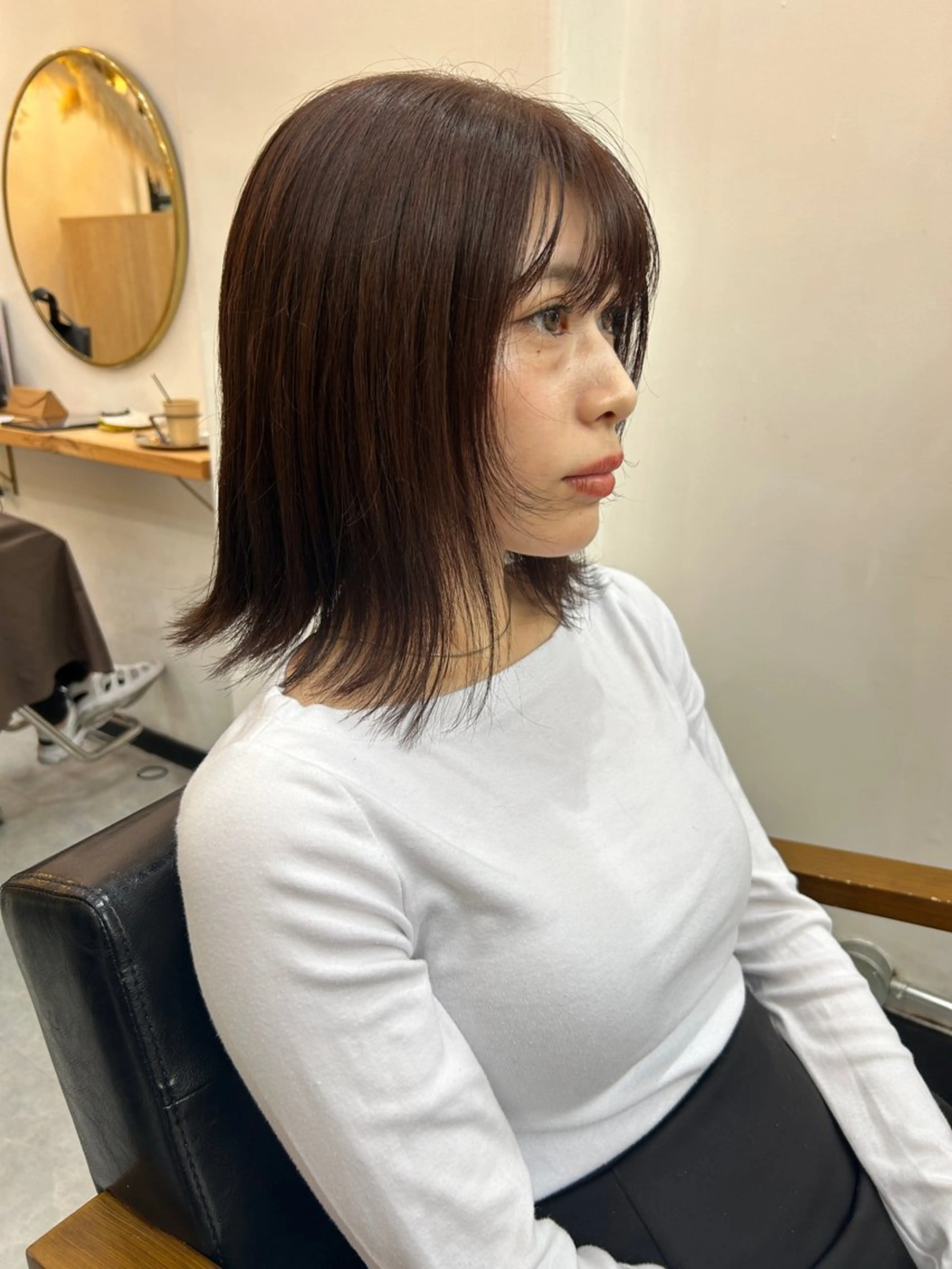 ミディアム カラー ヘアカラー CARICIA 白木 由里加のヘアスタイル