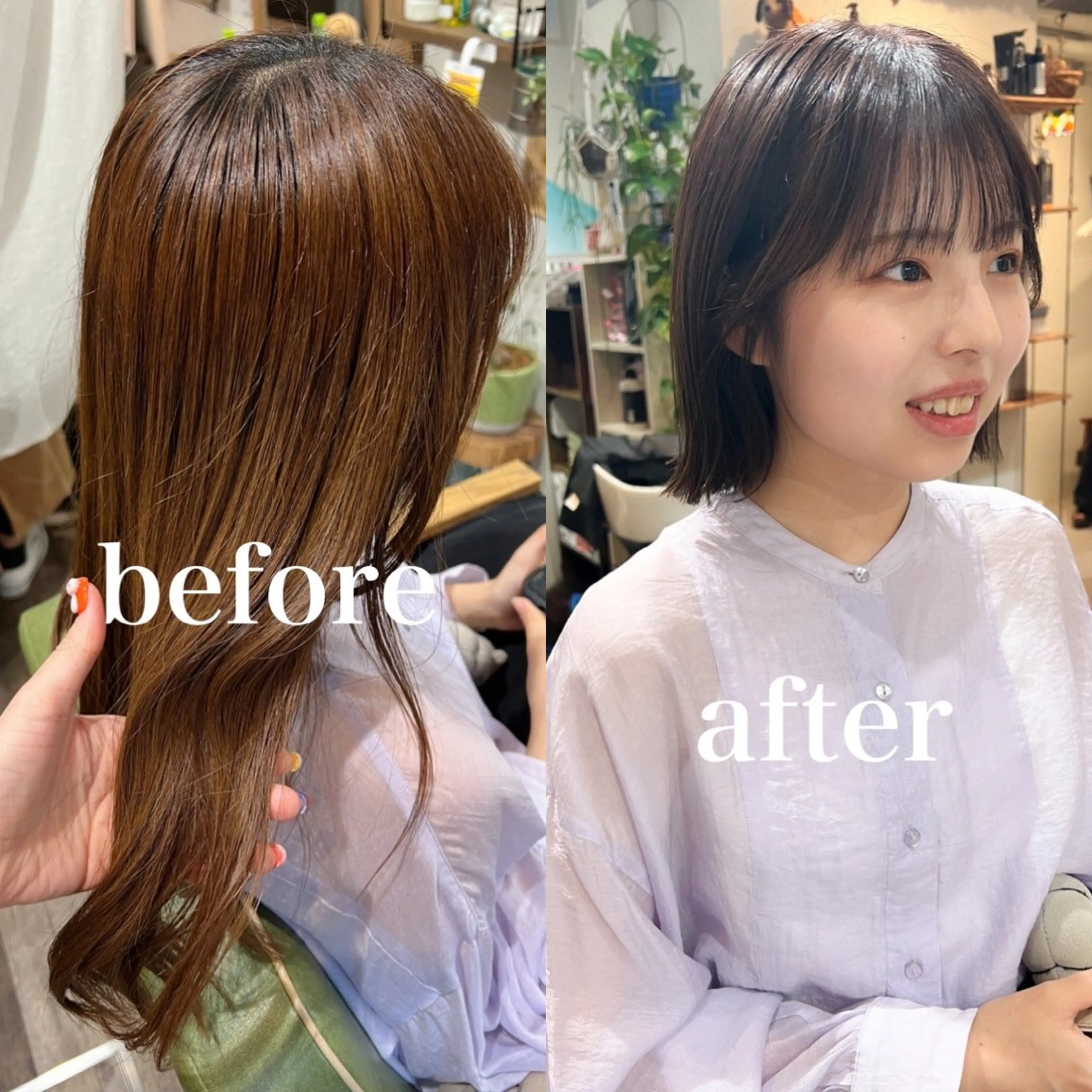 ミディアム カラー 似合わせカット カラーパティシエ facce🌼ikoのヘアスタイル