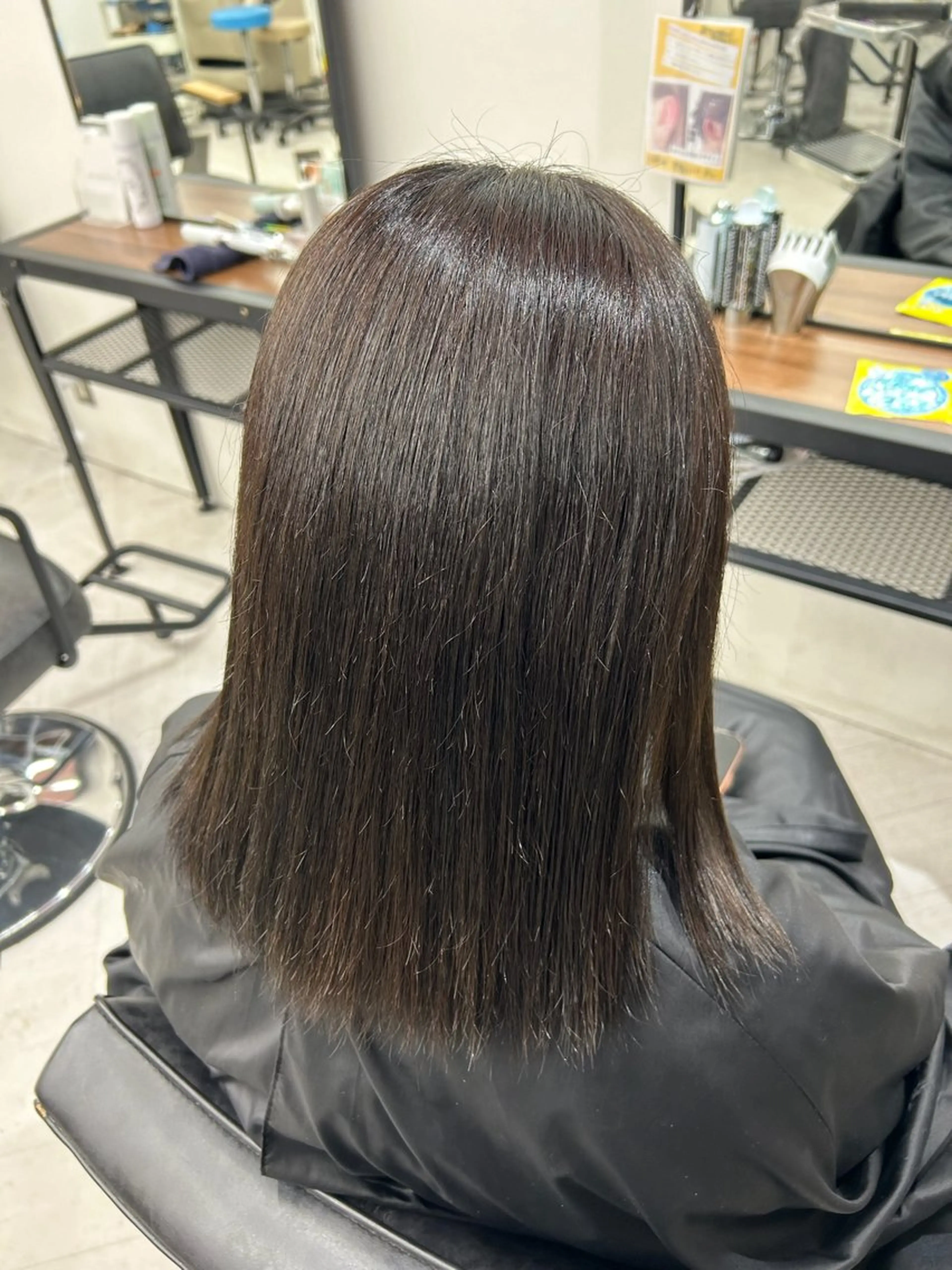 セミロング カラー ヘアカラー トリートメント ヒマリ/暖色/ 韓国ヘアのヘアスタイル