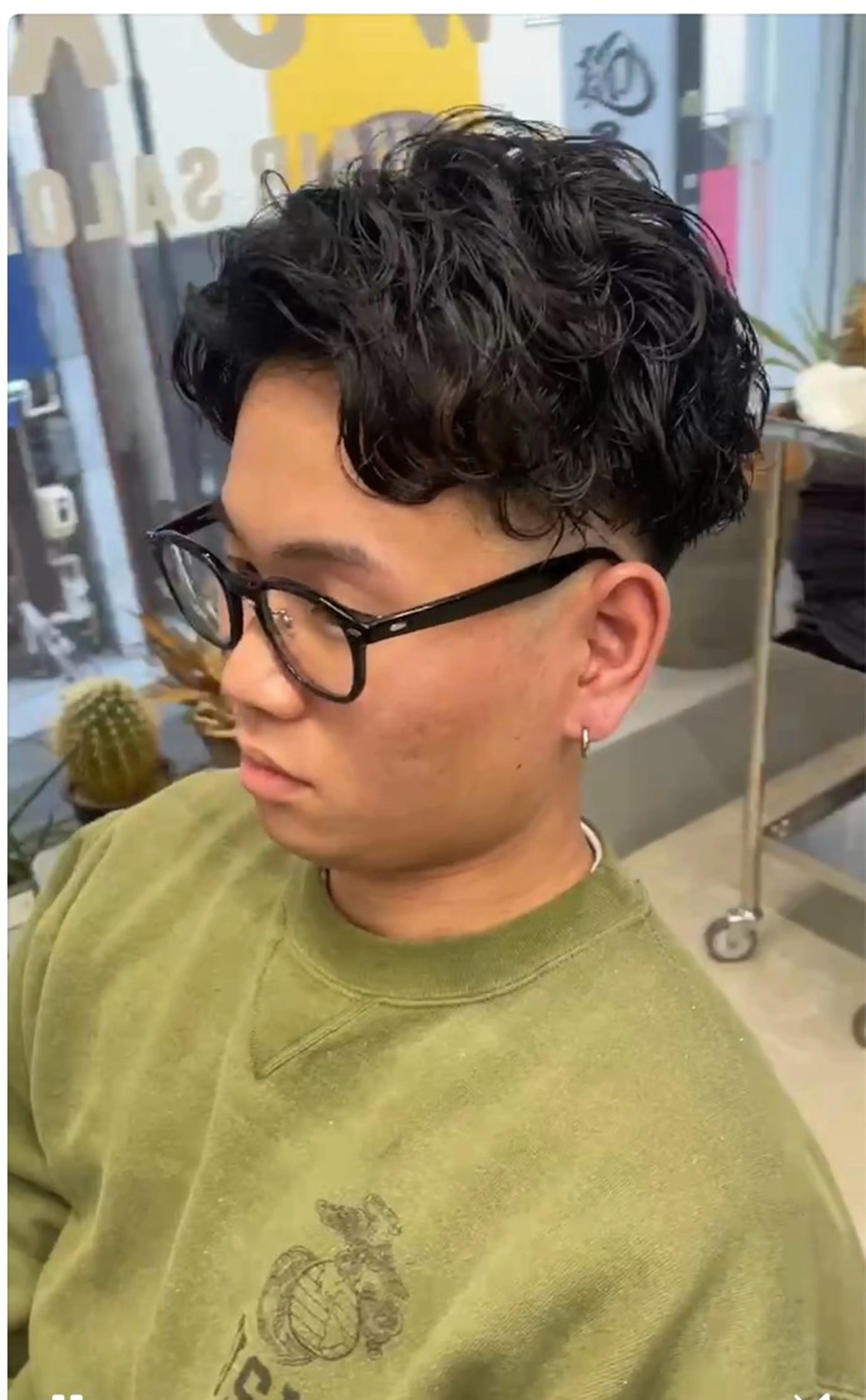 ショート パーマ メンズ カット パーマ メンズ専門サロン wokeのヘアスタイル