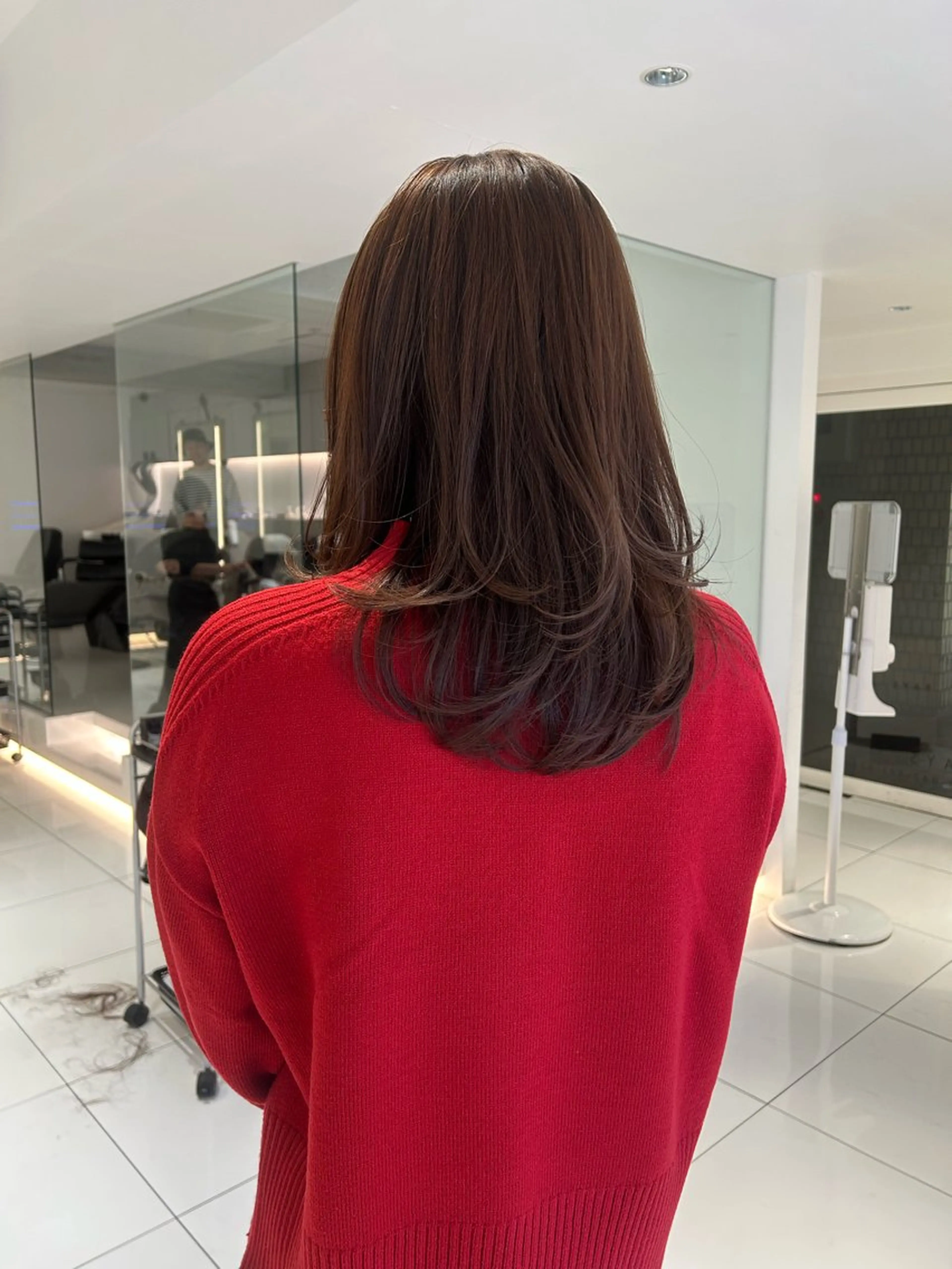 セミロング カラー レイヤーカット カット ヘアカラー 丸みショート /NAGISAのヘアスタイル