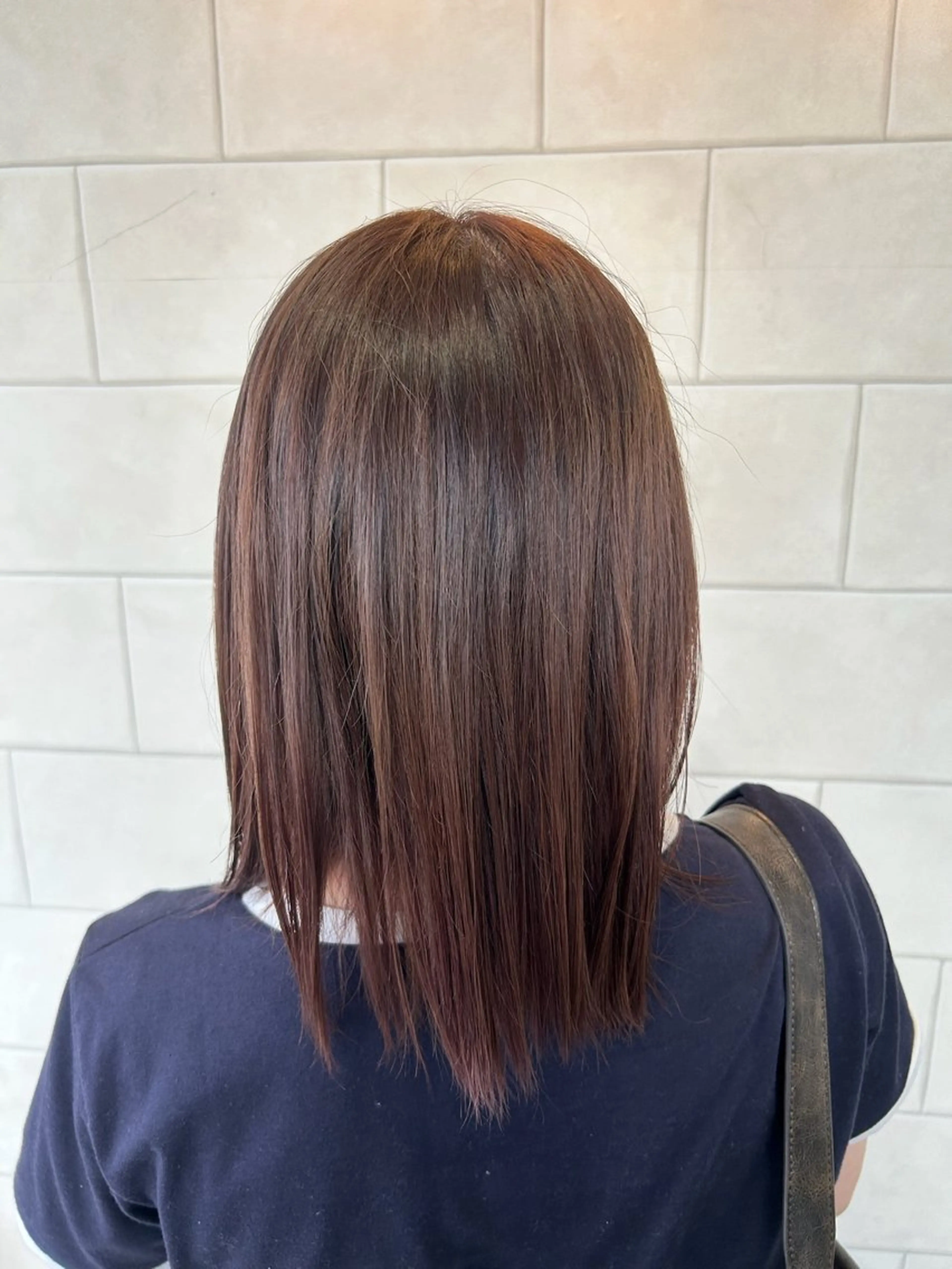 カラー ブリーチ ブラウンカラー 透明感カラー ピンクカラー 播磨 茉侑のヘアスタイル