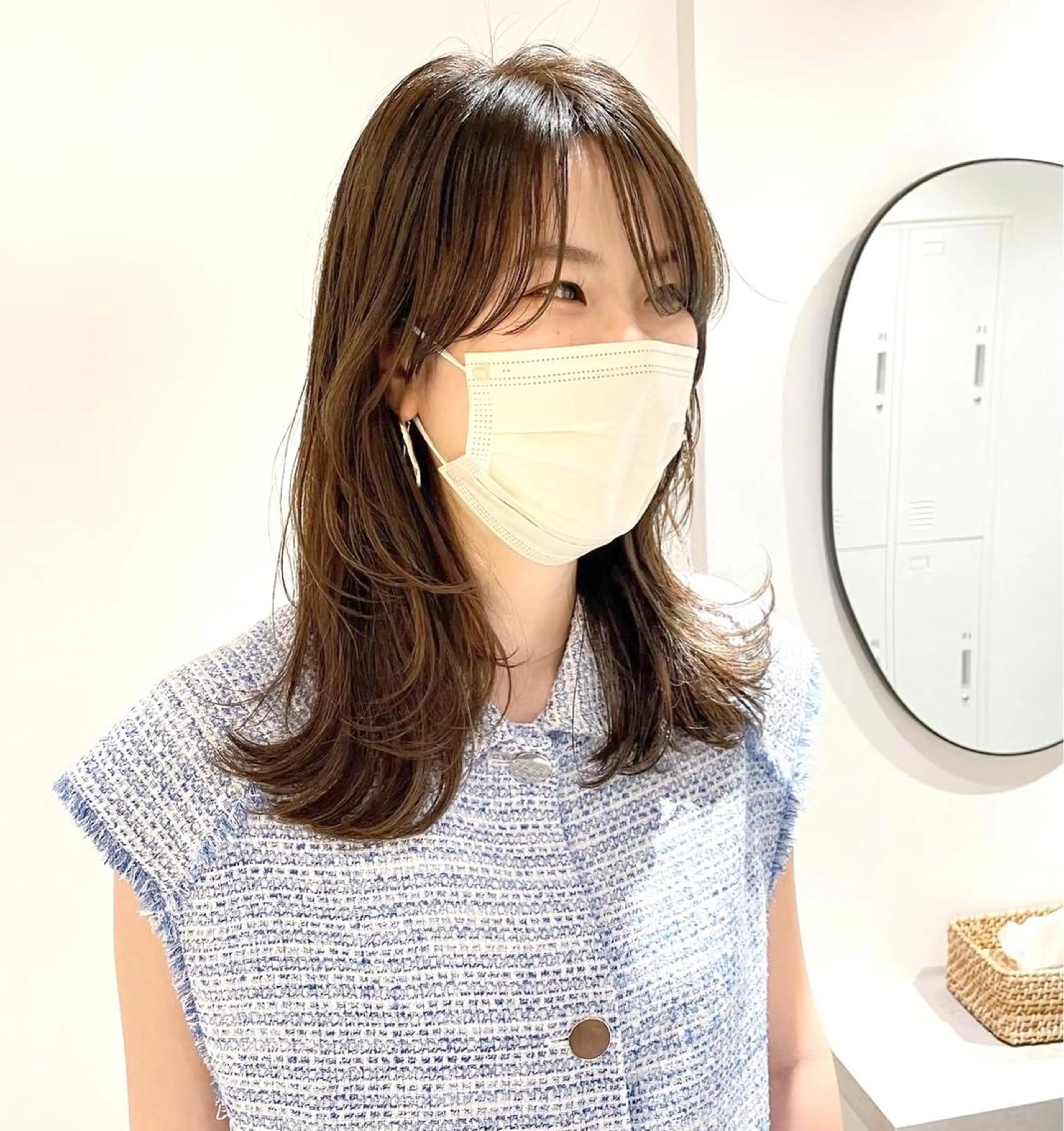 ミディアム カラー ヘアカラー 池田 未瑠のヘアスタイル
