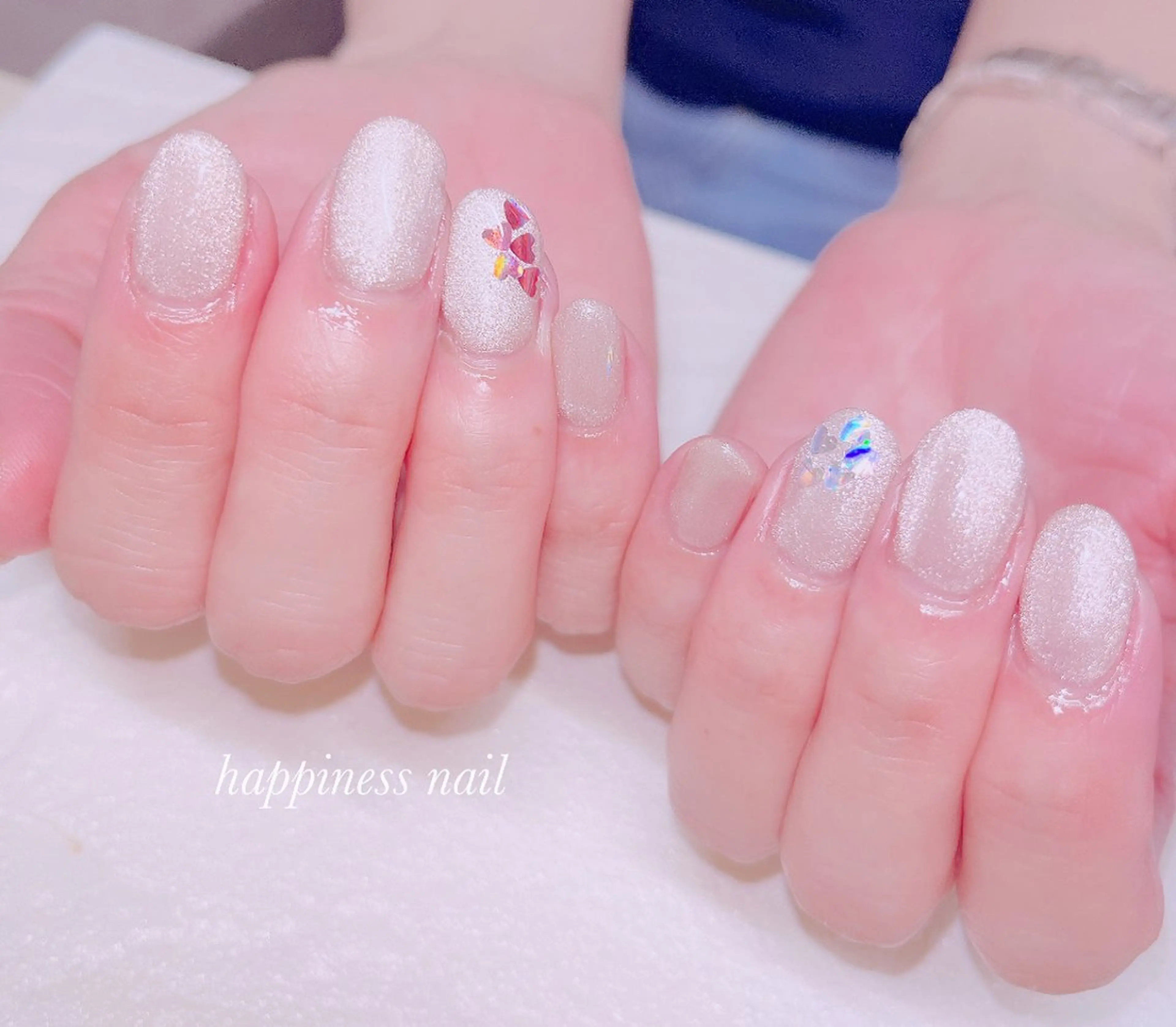 ネイル ハート マグネットネイル シンプルネイル happiness nailのネイルデザイン
