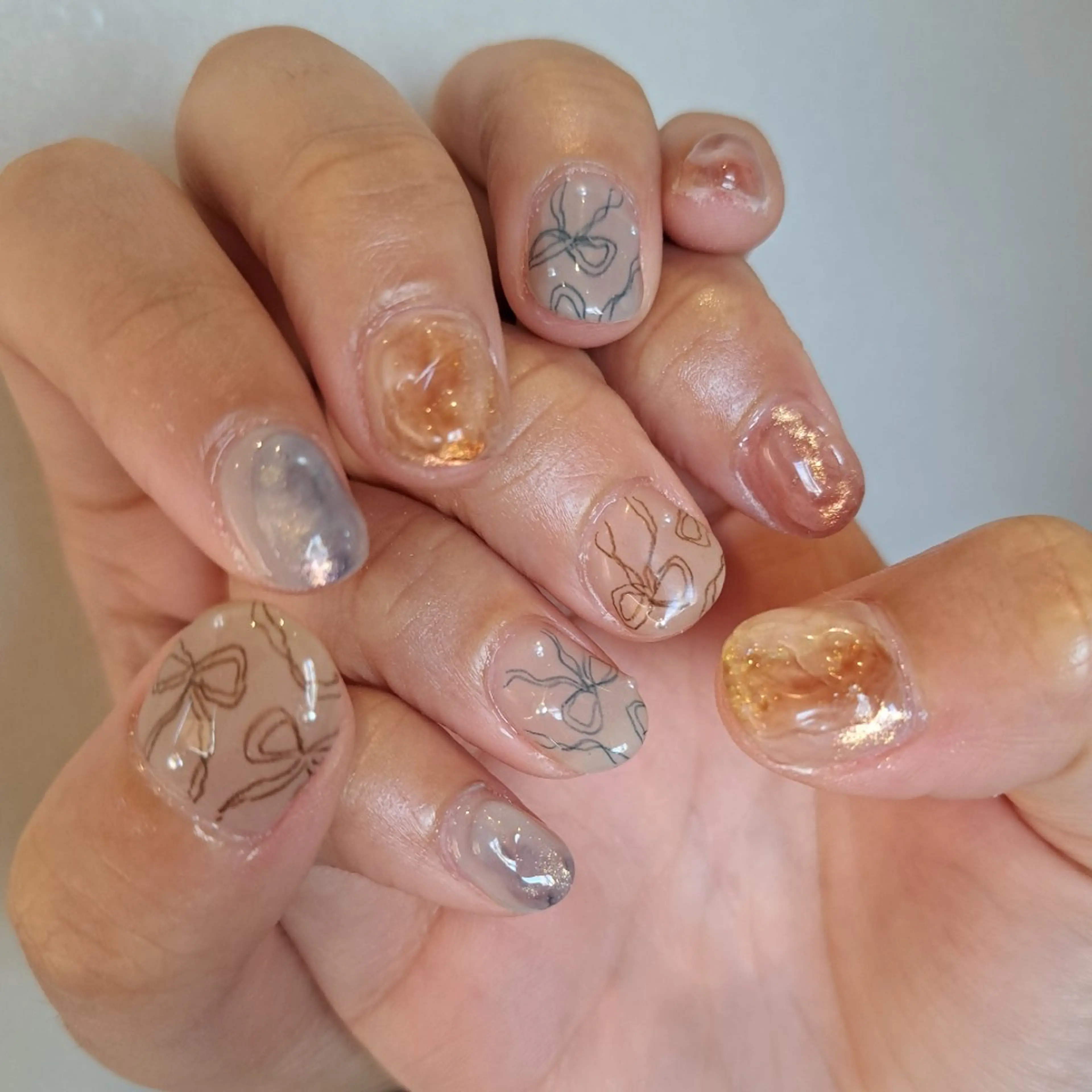 ネイル アートネイル ジェルネイル 持ち込み ニュアンスネイル ぷっくりネイル Nail mood /アートし放題のネイルデザイン