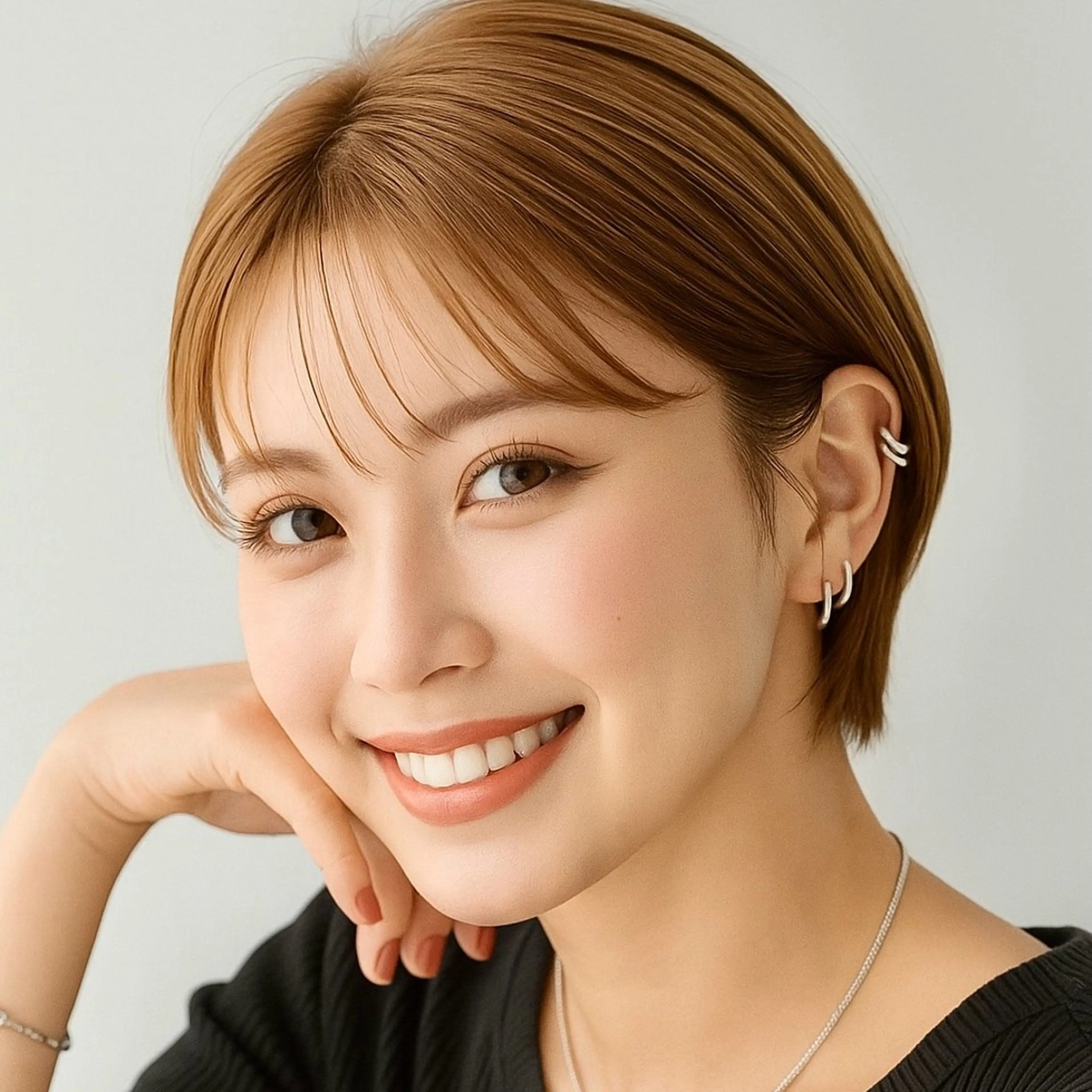 ショート 切りっぱなしボブ 前下がりボブ ショートボブ 丸みショート ボブ カット ヘアカラー トリートメント SHOUTA/メンズ パーマ/ショートボブのヘアスタイル