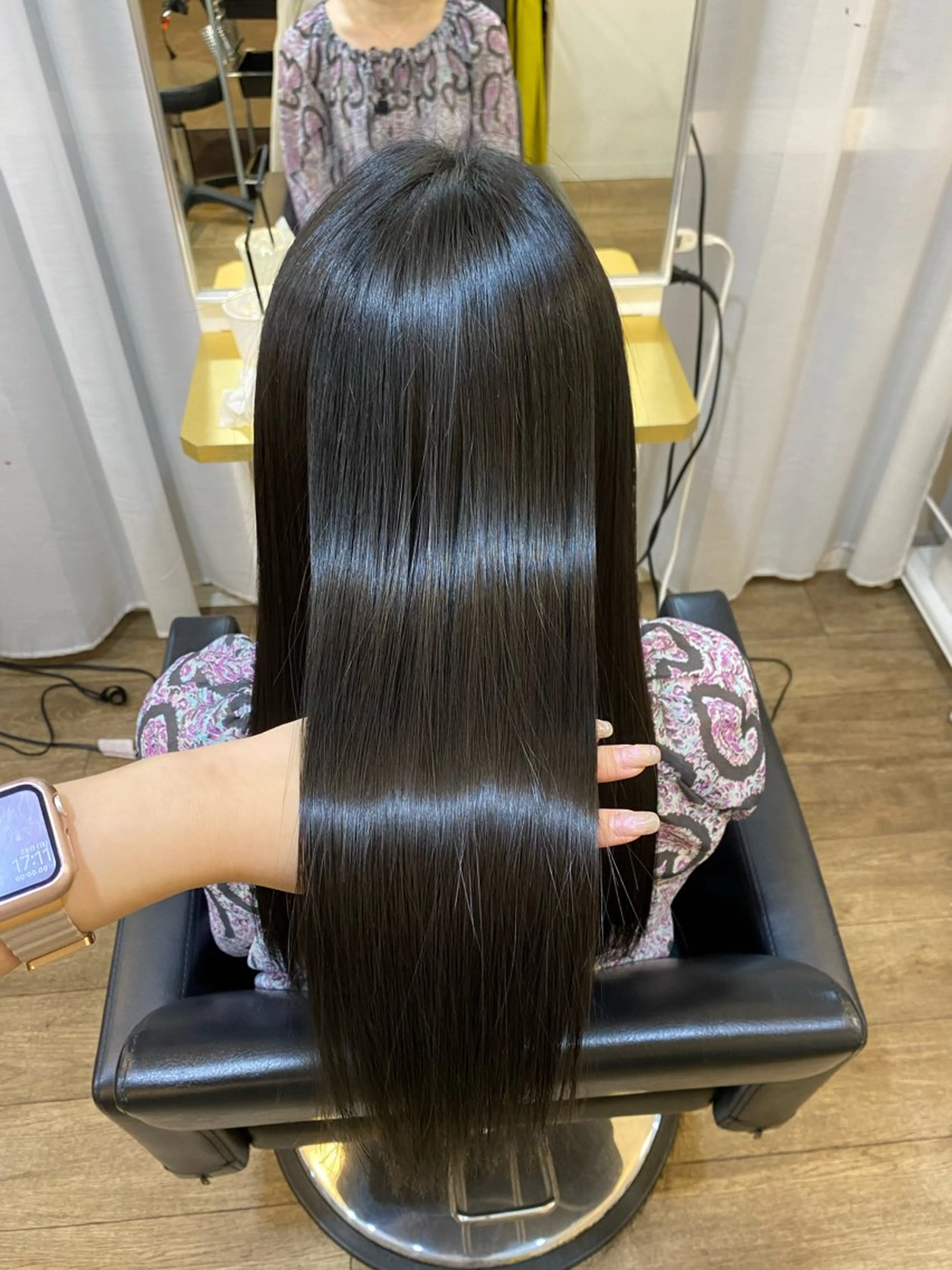 ロング 髪質改善 縮毛矯正 トリートメント 酸性ストレート カット 縮毛矯正 みやび🫧髪質改善 🫧透明感カラー🫧のヘアスタイル