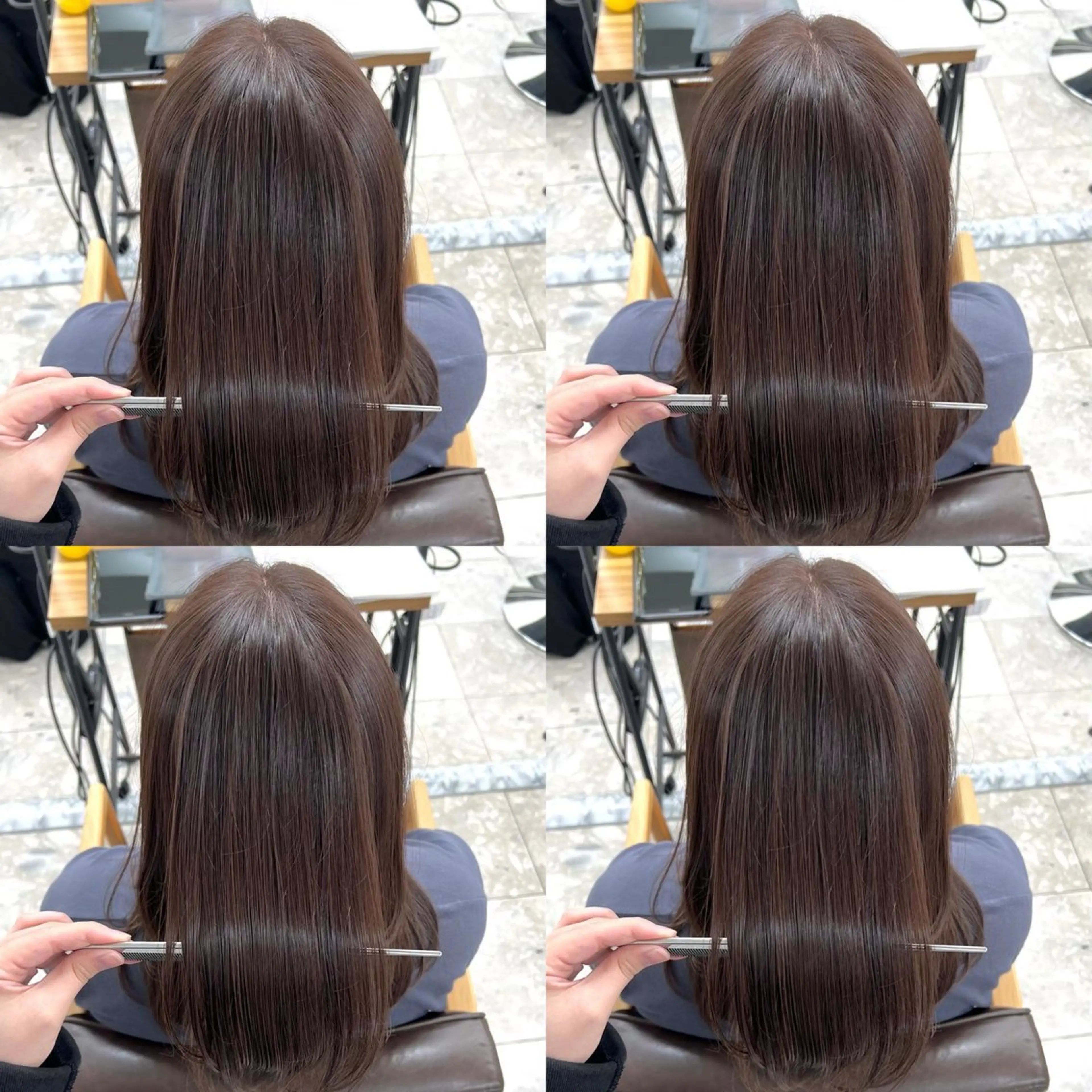 セミロング 髪質改善 縮毛矯正 💍艶髪の神様💍 ウチマダイのヘアスタイル