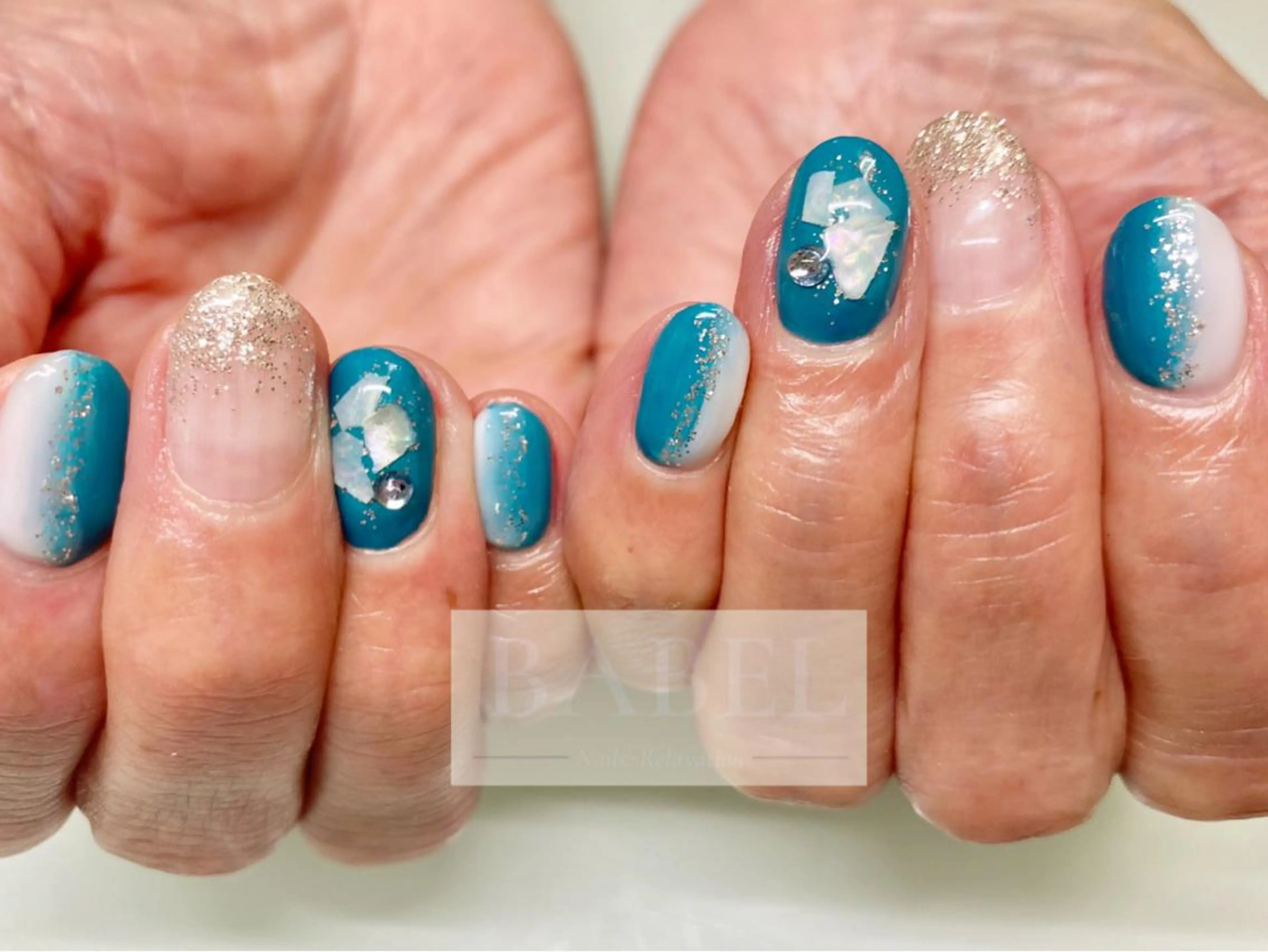 ネイル オフィスネイル ショートネイル ハンドネイル BABELバベル所属・江戸川橋✨BABEL 【バベル】大人可愛いのネイルデザイン