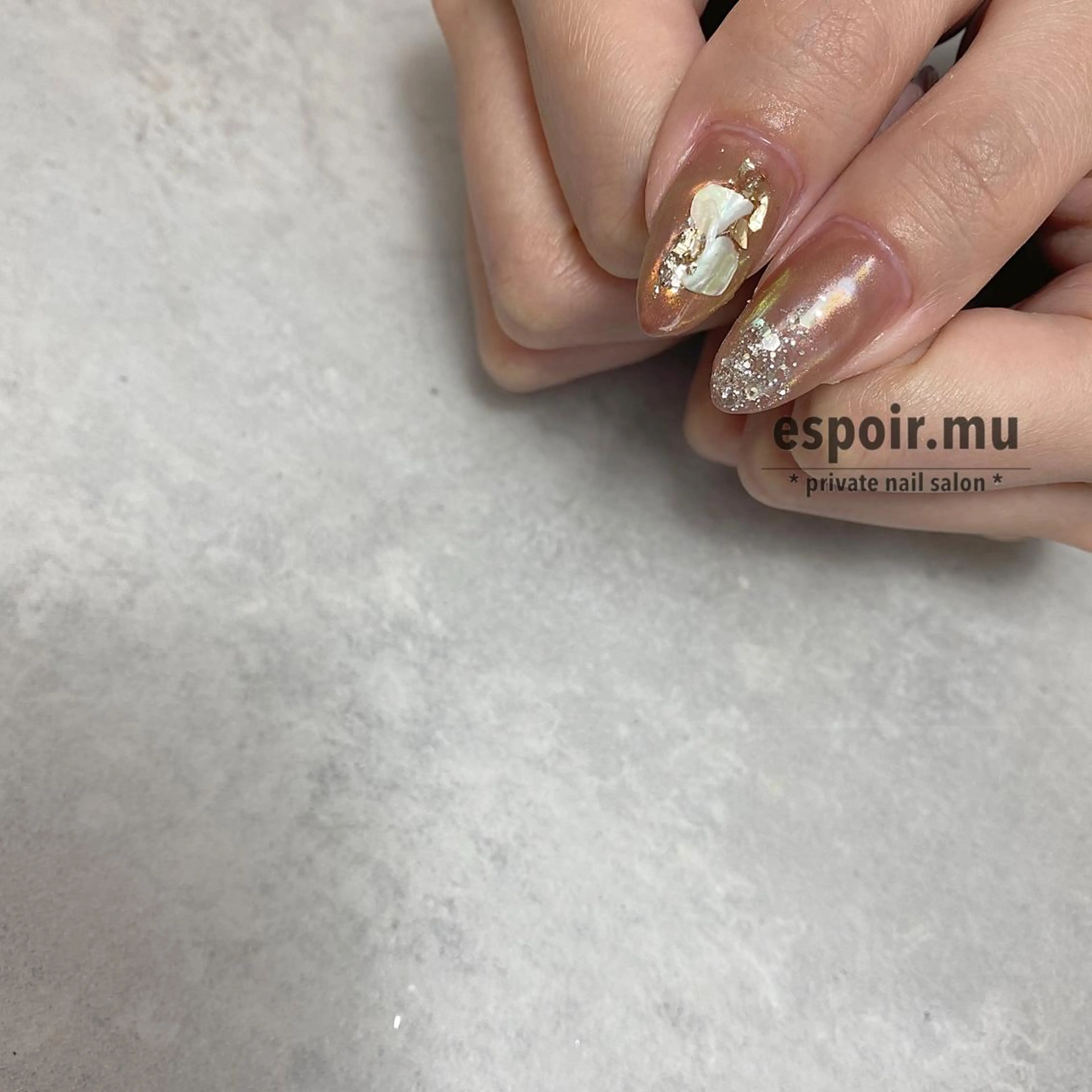 ロング ネイル espoir. muのネイルデザイン