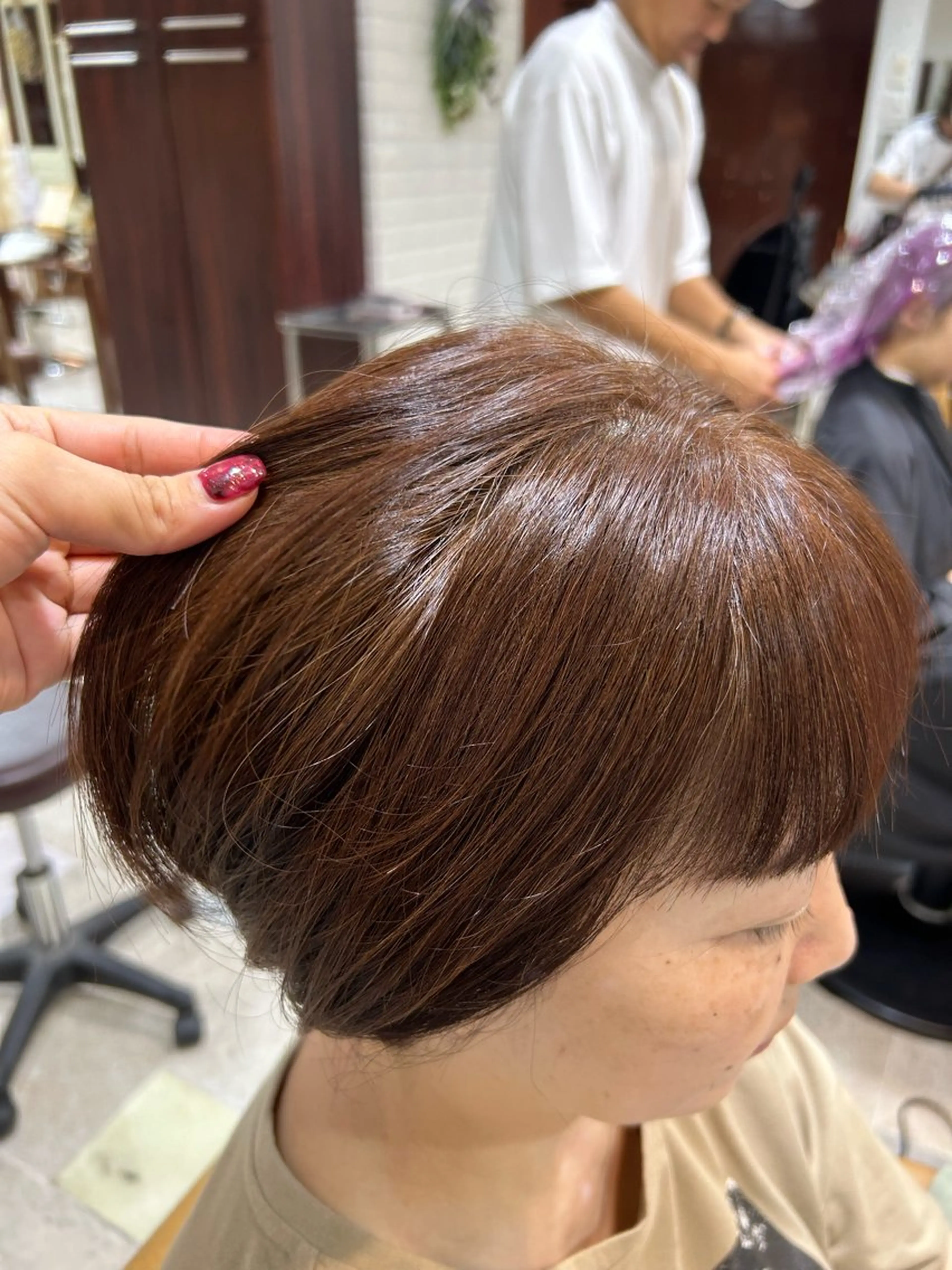 ショート ピンク/暖色カラー / AIRI🎀🎀のヘアスタイル
