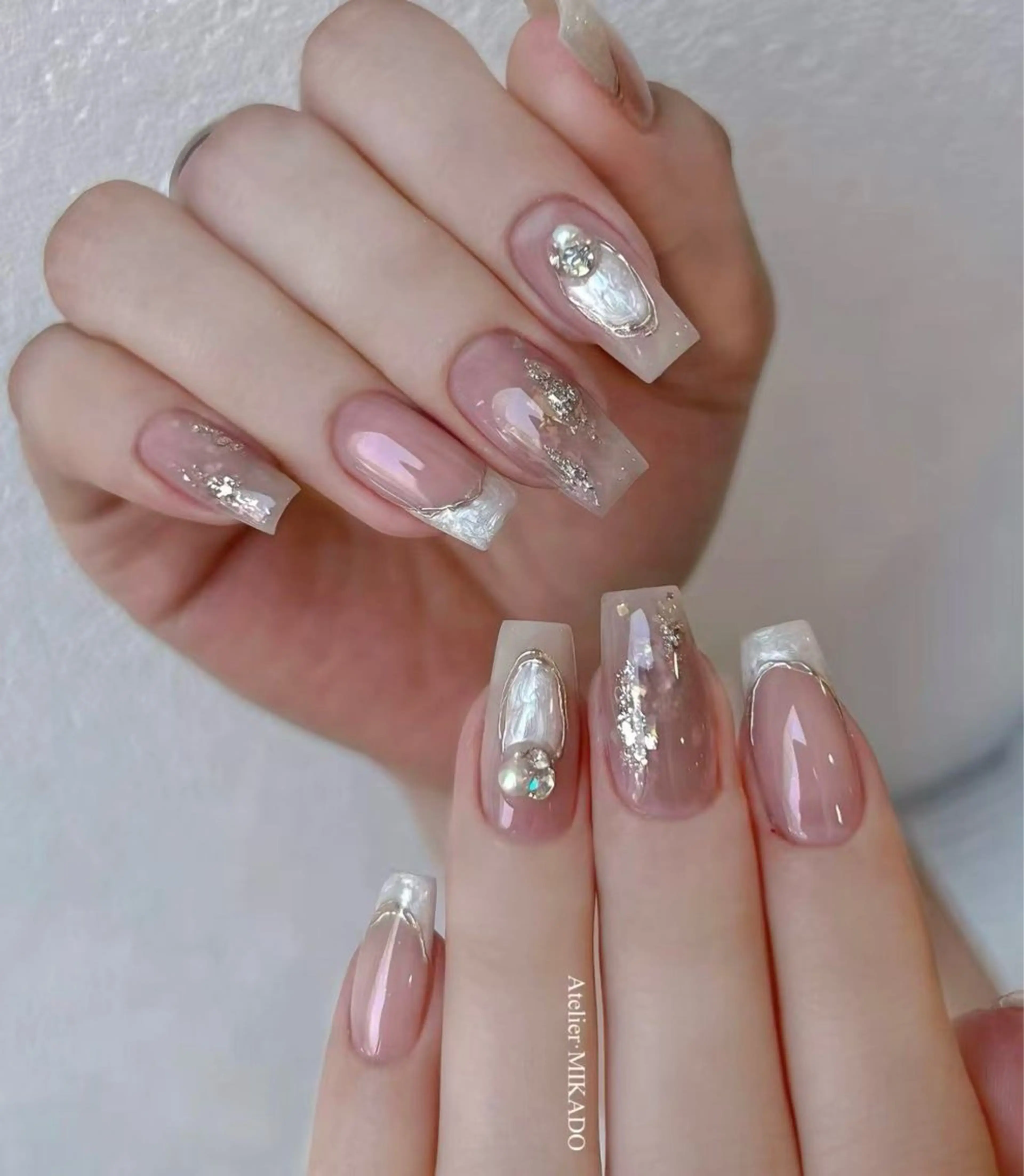 ネイル チークネイル フレンチネイル 韓国ネイル マグネットネイル ニュアンスネイル ハンドネイル Yuxi Beauty salon 【ユーシィー ビューティ サロン】所属・ユーシーネイルサロン 池田公園店のネイルデザイン