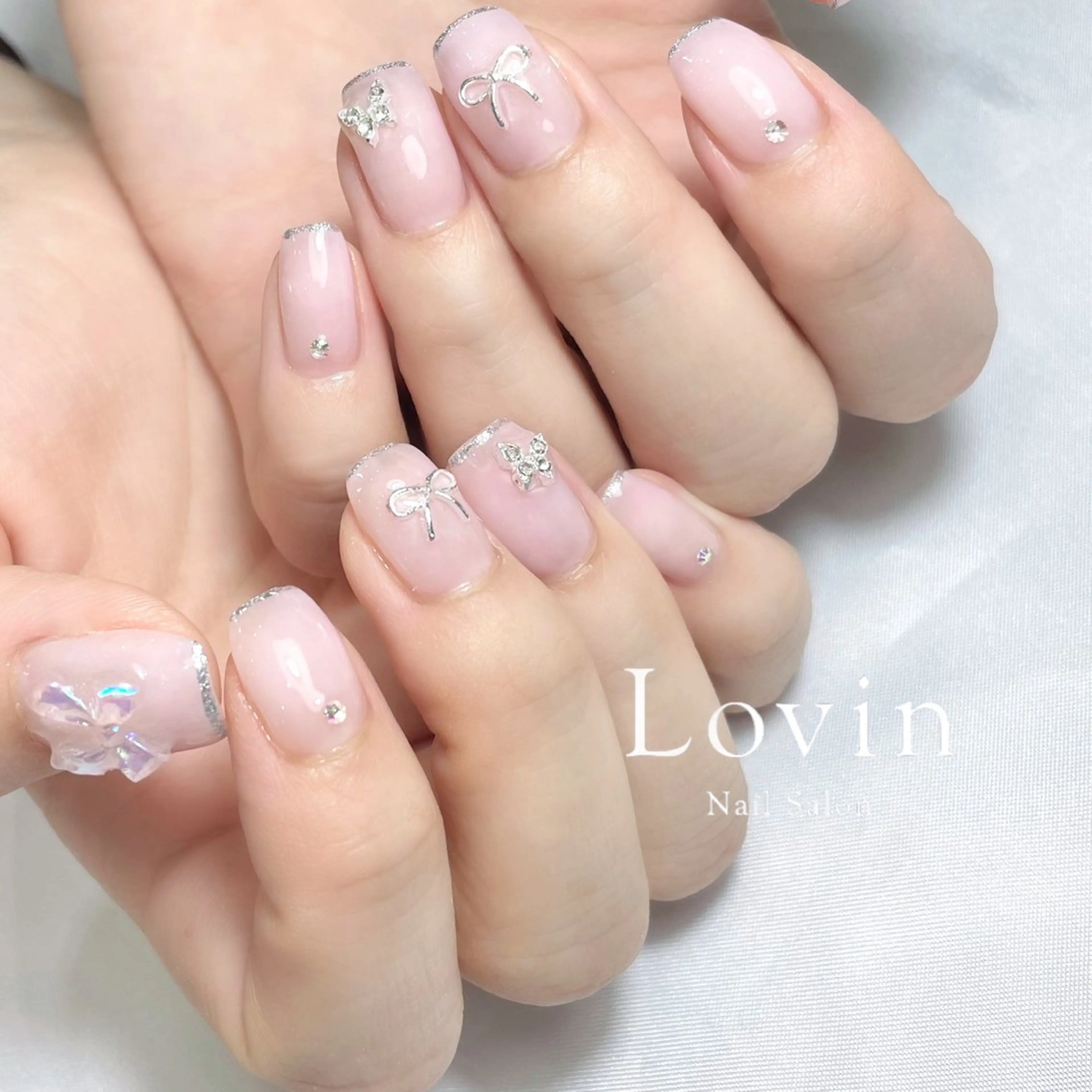 ネイル ジェルネイル オフィスネイル パラジェル パラジェルプレミアムサロン nail care &spa Lovin［ラヴィン］所属・Azegami Minaのネイルデザイン