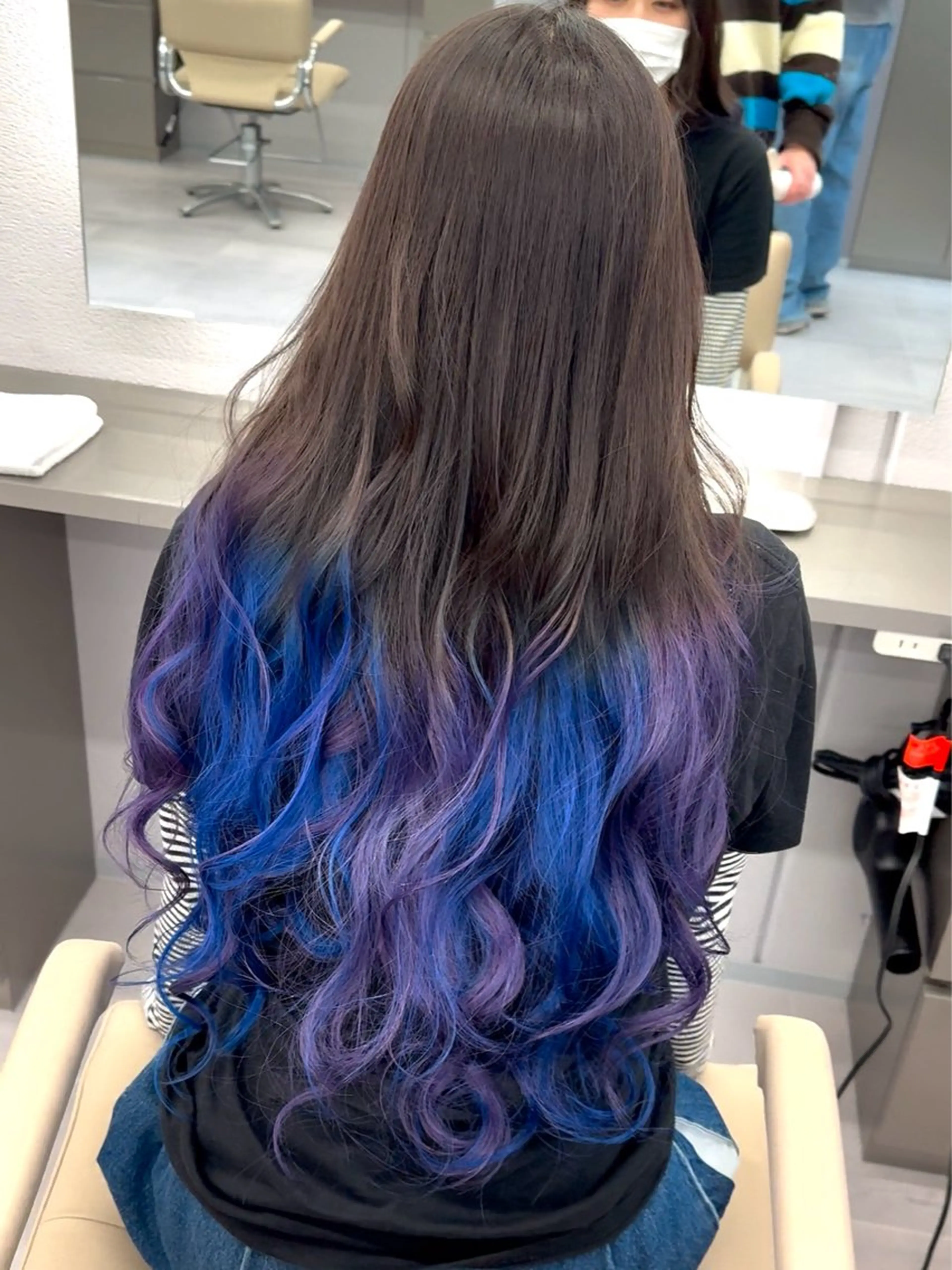 ロング カラー バレイヤージュ ベージュカラー ブリーチ ブロンド ケアブリーチ hono/ブリーチ /Lote.一宮のヘアスタイル