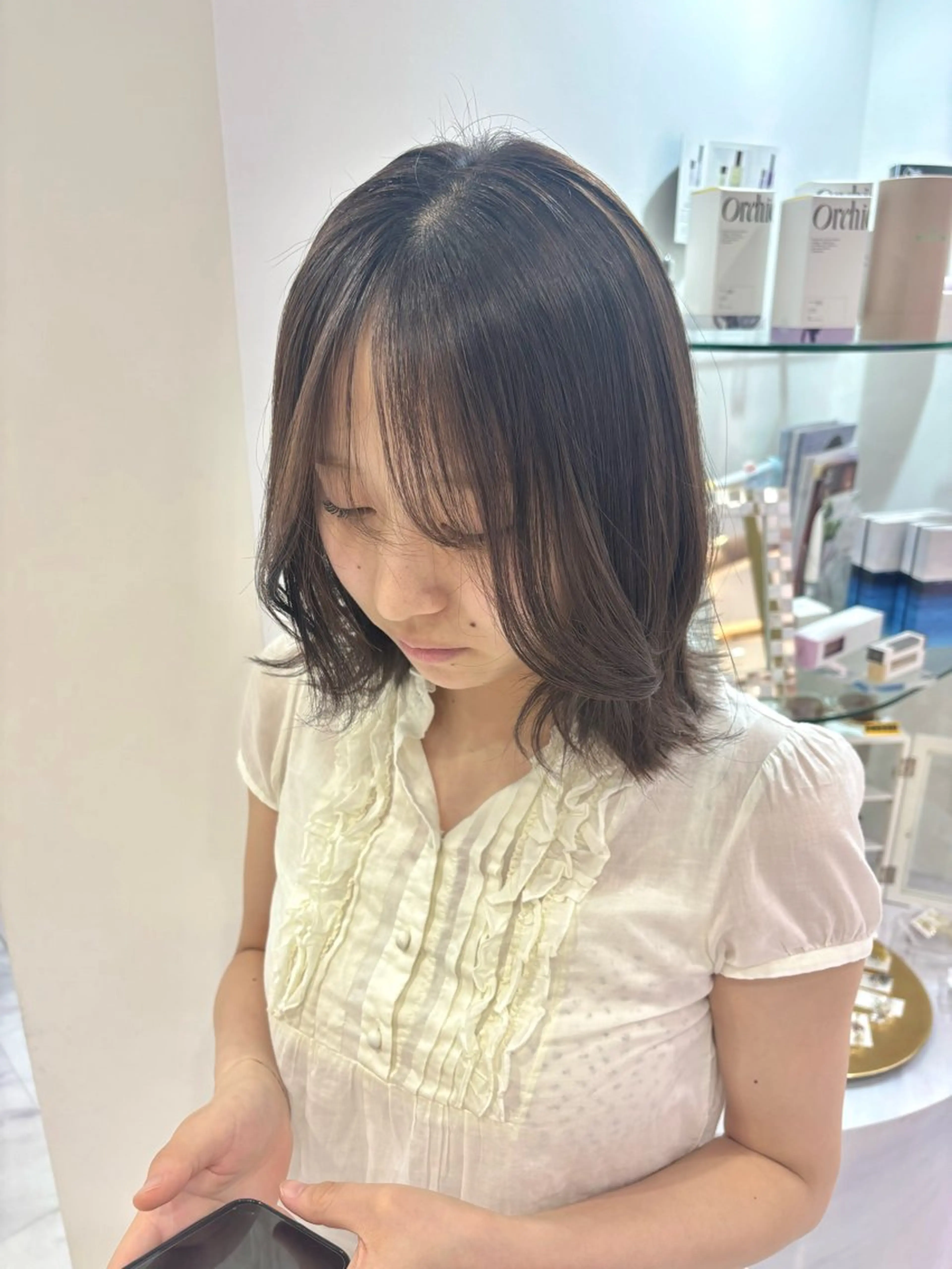 ミディアム カラー ヘアカラー MONA HARUNAのヘアスタイル