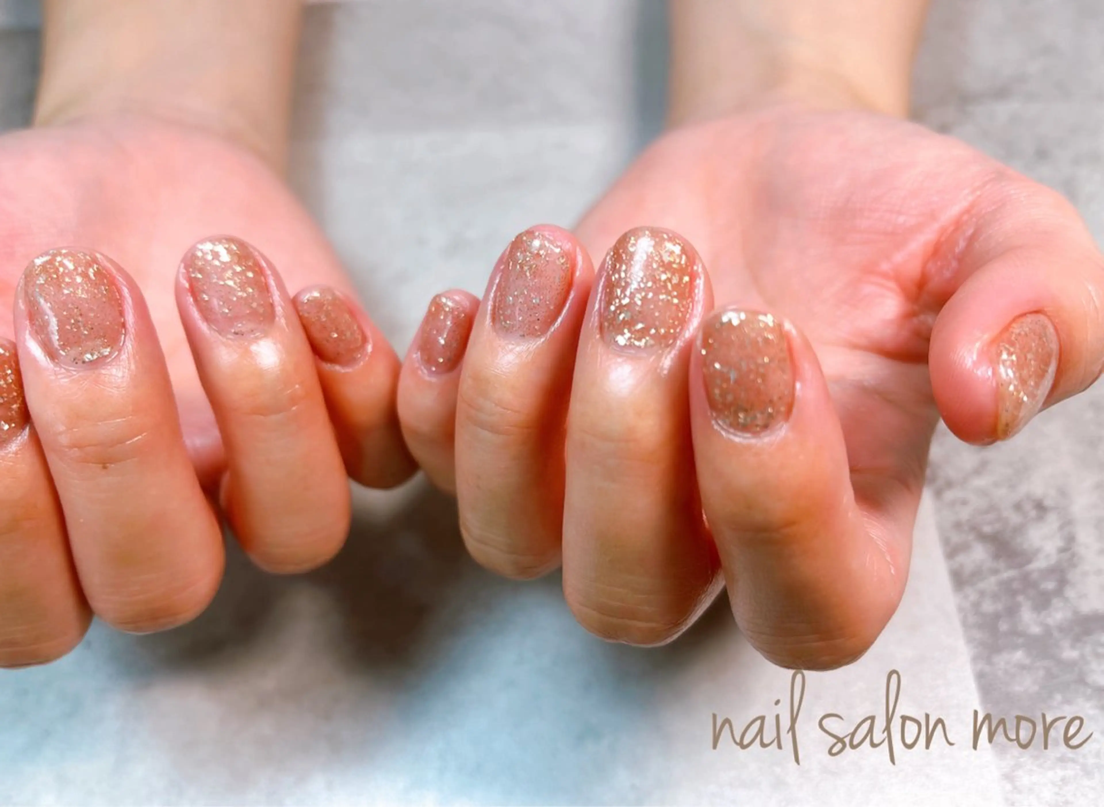 ネイル ラメ(グリッター) ワンカラーネイル nail salon moreのネイルデザイン