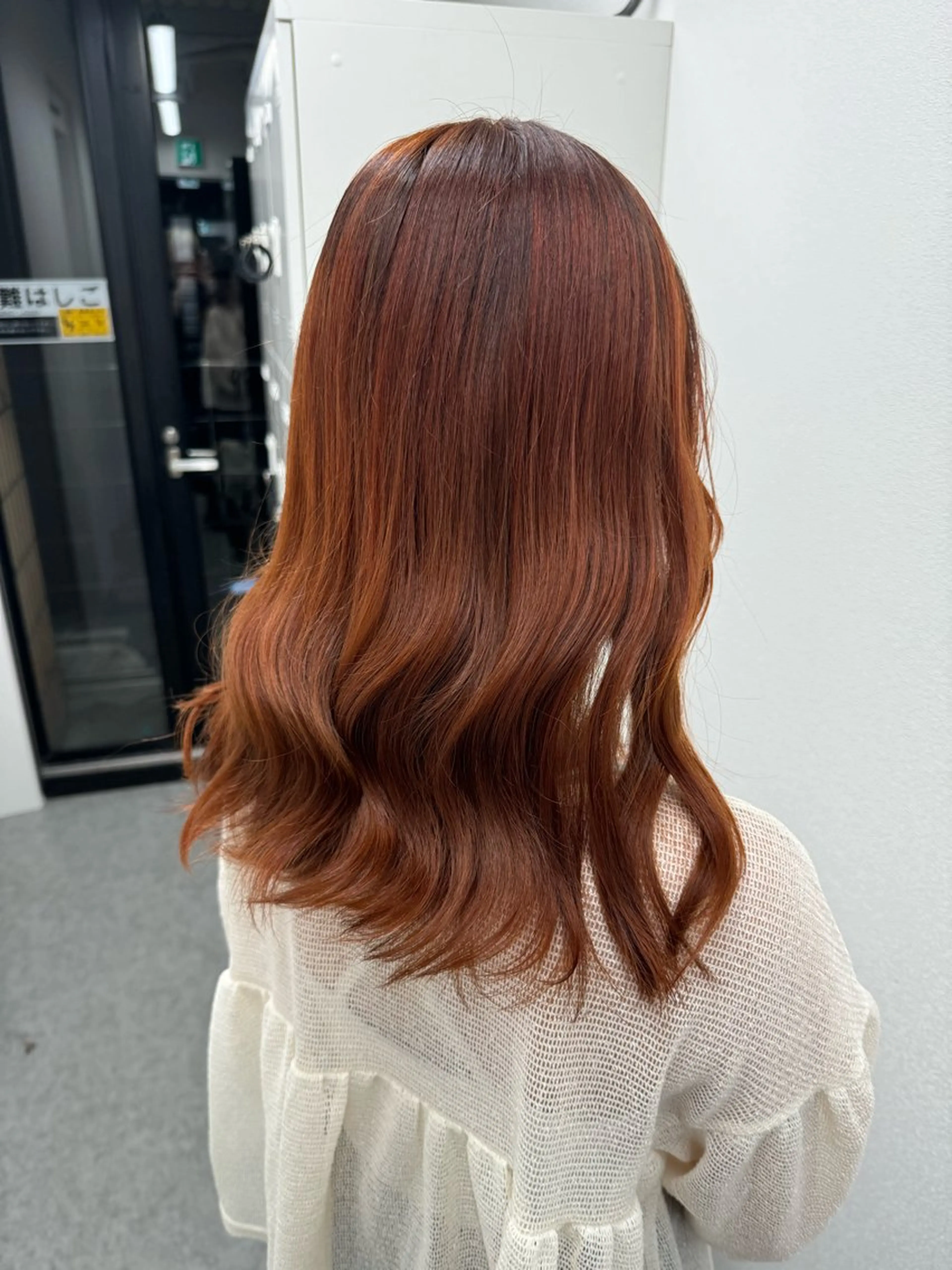 カラー オレンジ ユイ☆ハイトーン ☆ブリーチデザインのヘアスタイル