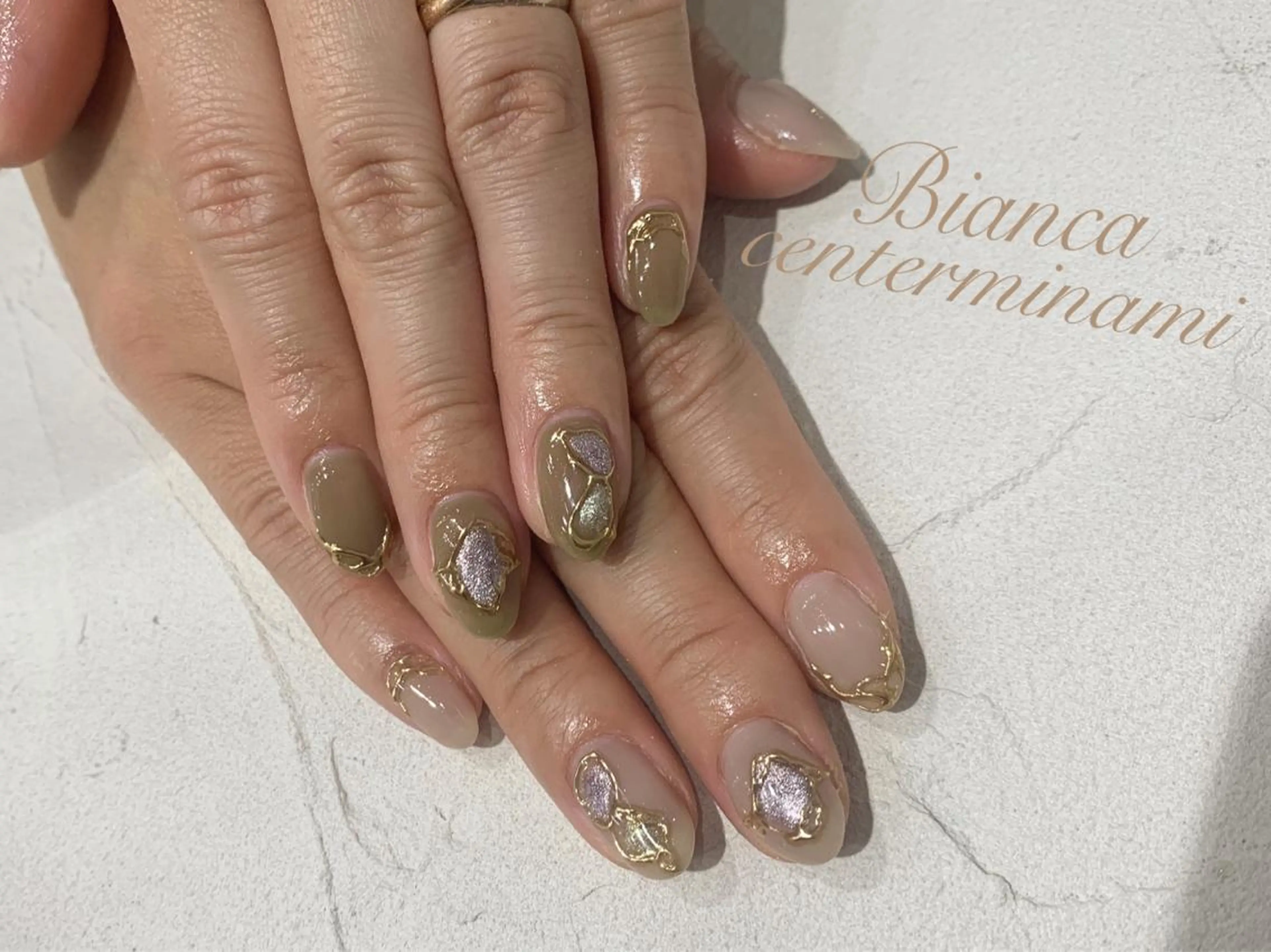 ネイル マグネットネイル ニュアンスネイル ハンドネイル Bianca KIKUTIHARAのネイルデザイン