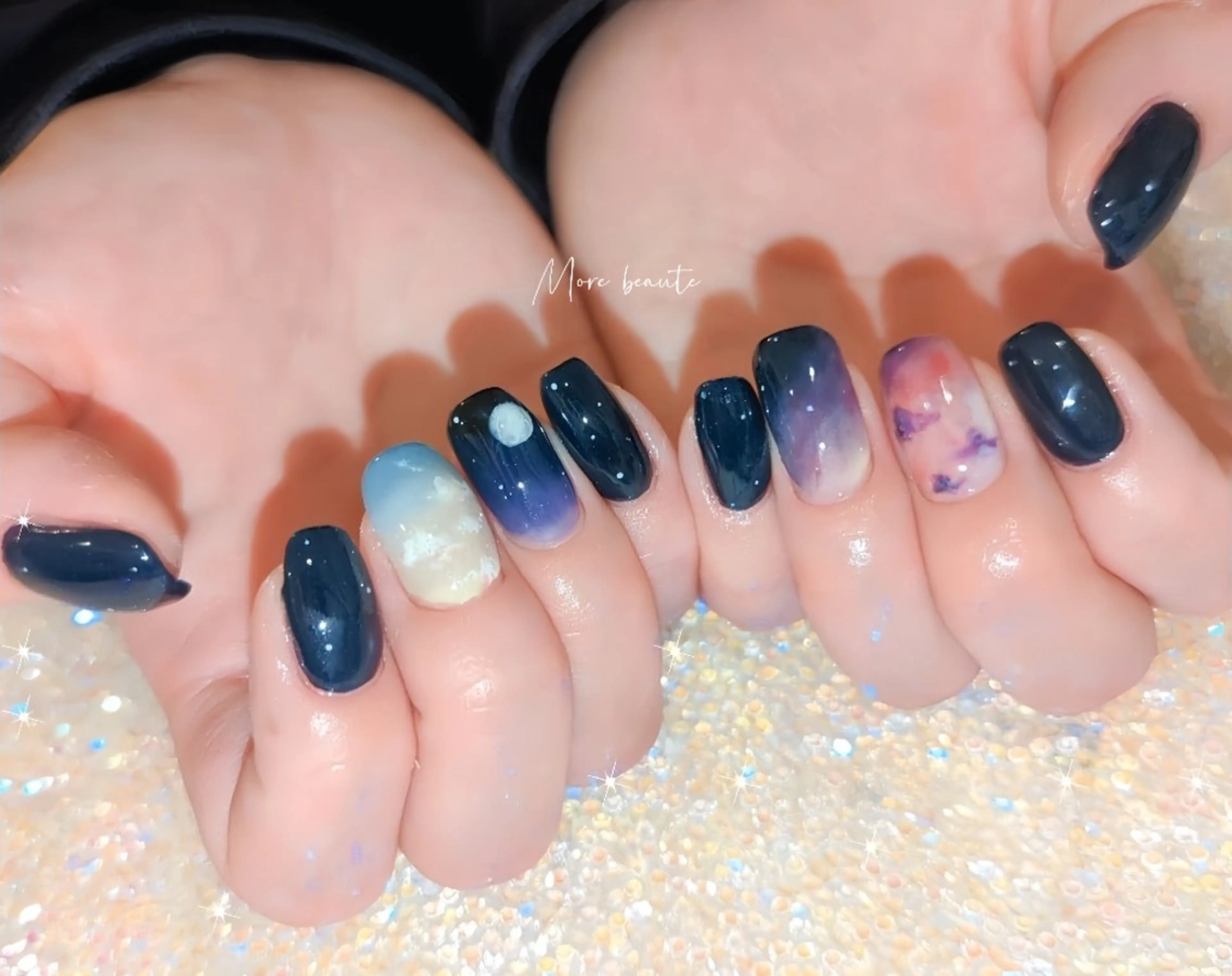 ネイル 桜ネイル 長さ出し ジェルネイル ハート 韓国ネイル ハンドネイル I LOVE ME NAIL.｡.:*♡のネイルデザイン