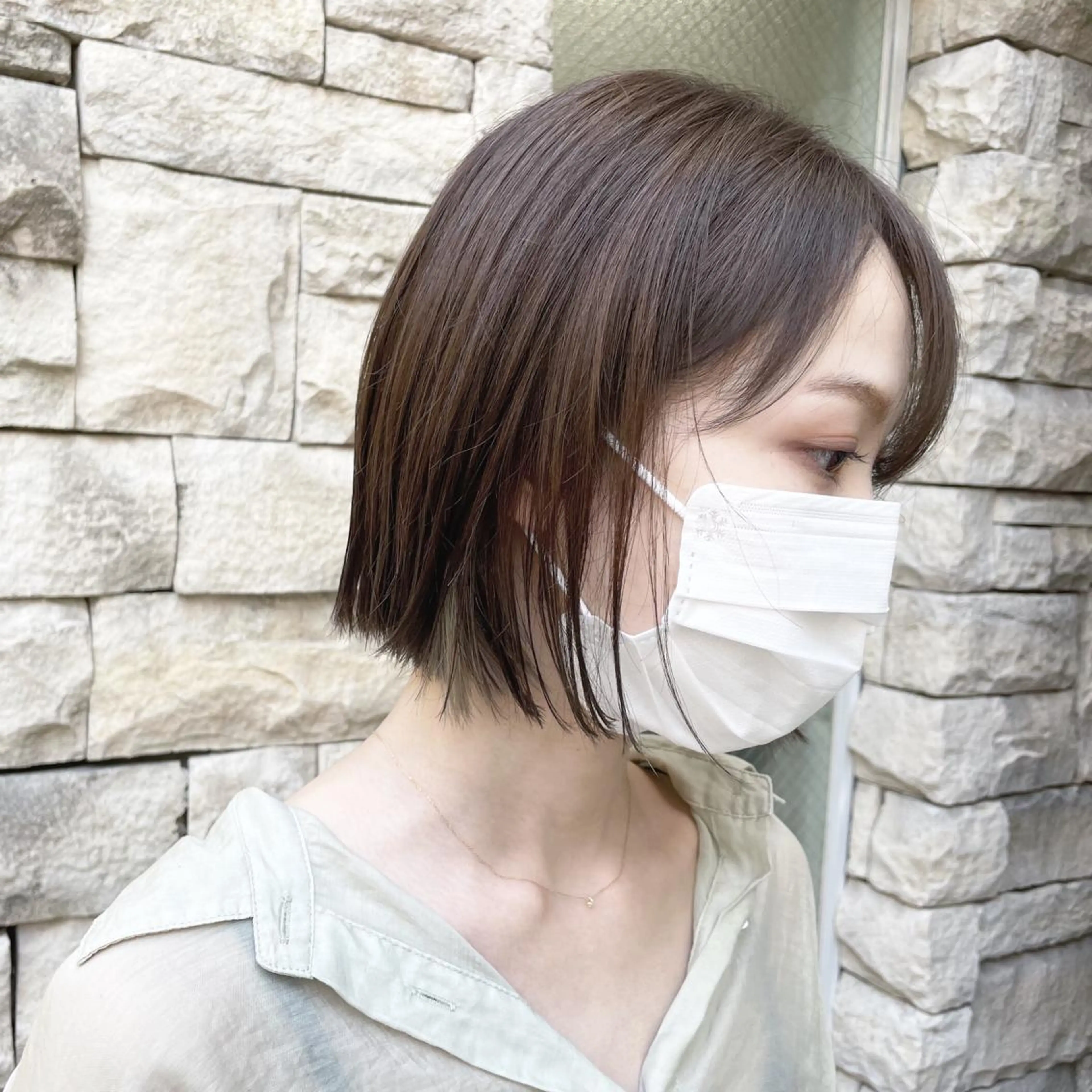 ショート カラー インナーカラー ボブ EMANON天神所属・Hitomi Ezakiのヘアスタイル