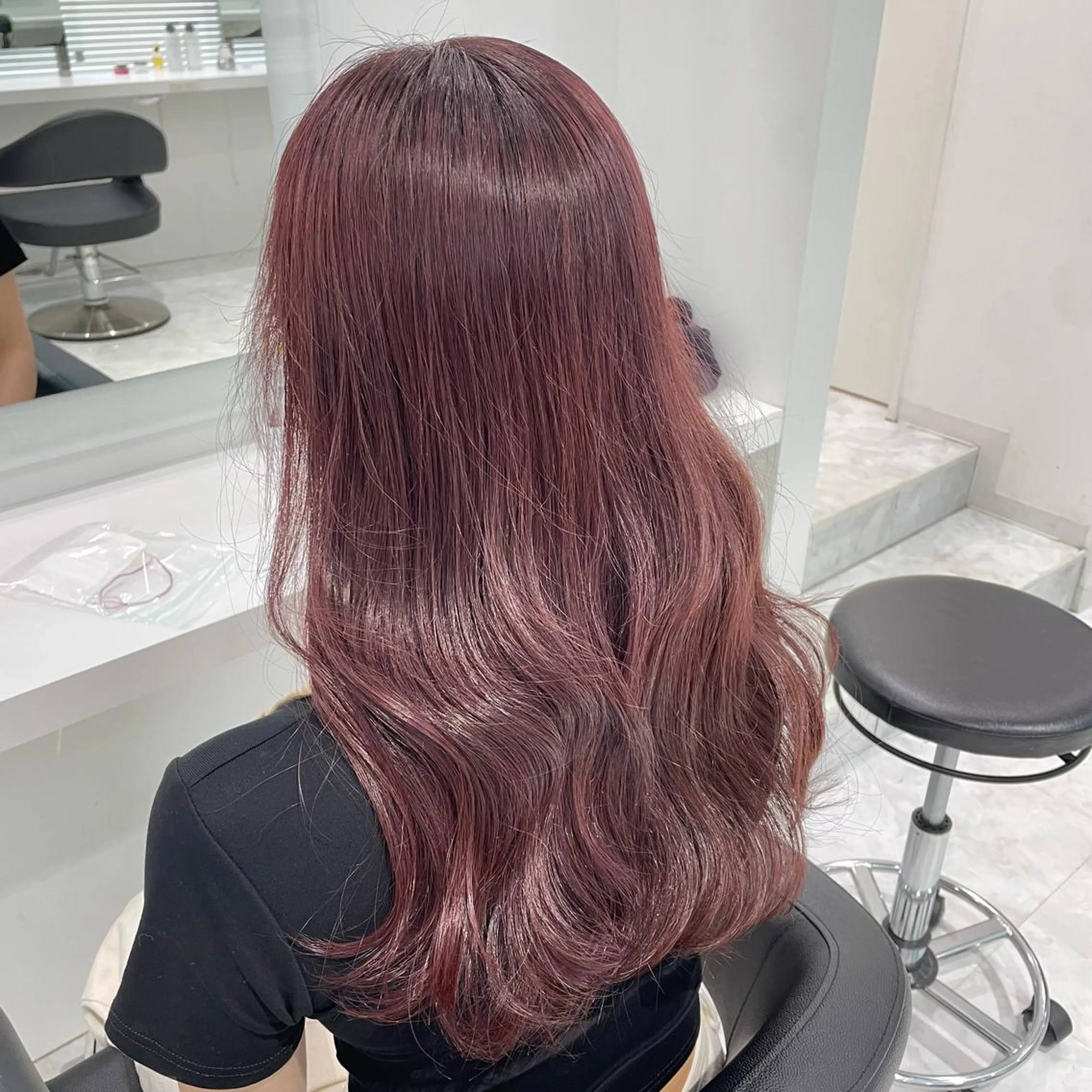 ミディアム ヘアカラー トリートメント ヘッドスパ ヘアセット 大人っぽ上品🤍韓国 レイヤー🤍ふうがのヘアスタイル