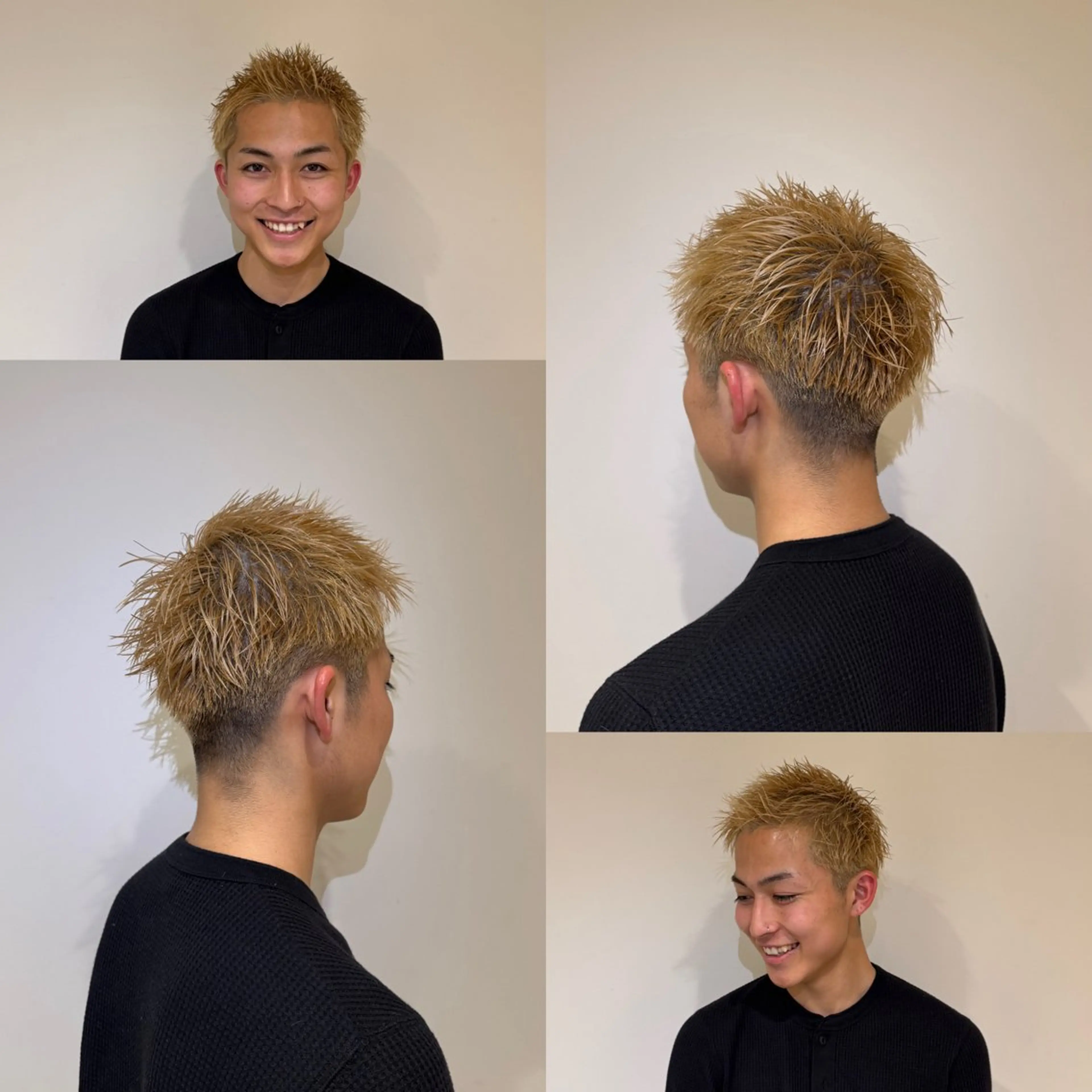 ショート カラー メンズ メンズハイトーン 刈り上げ ハイトーンカラー カット Leina /メンズ 特化/ヘッドスパのヘアスタイル