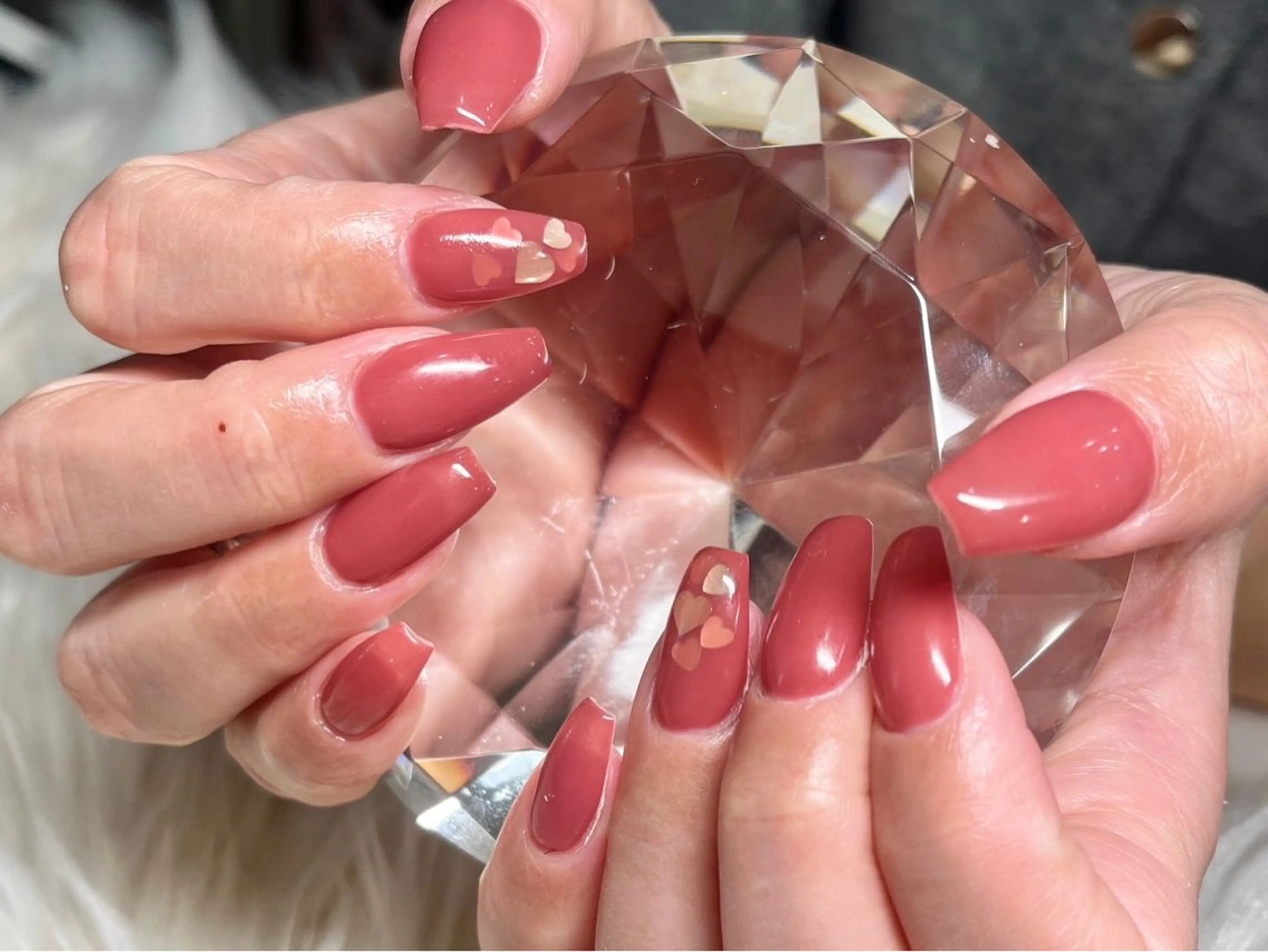 ネイル 長さ出し フレンチネイル ジェルネイル グラデーション ハート ハンドネイル Nail&eye Belire 新宿のネイルデザイン