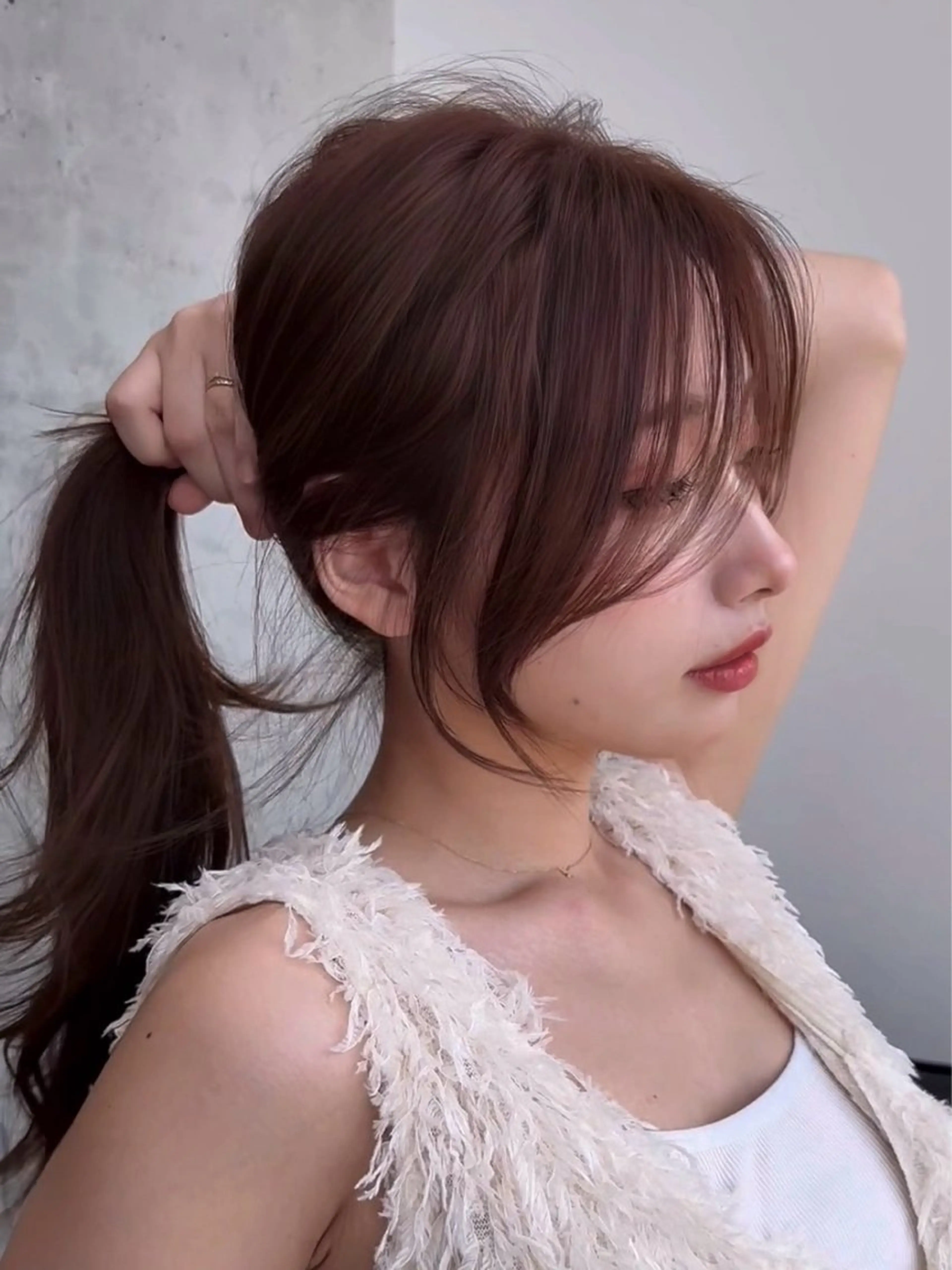 セミロング カラー カット ヘアカラー KURO/韓国ヘア /レイヤーカットのヘアスタイル